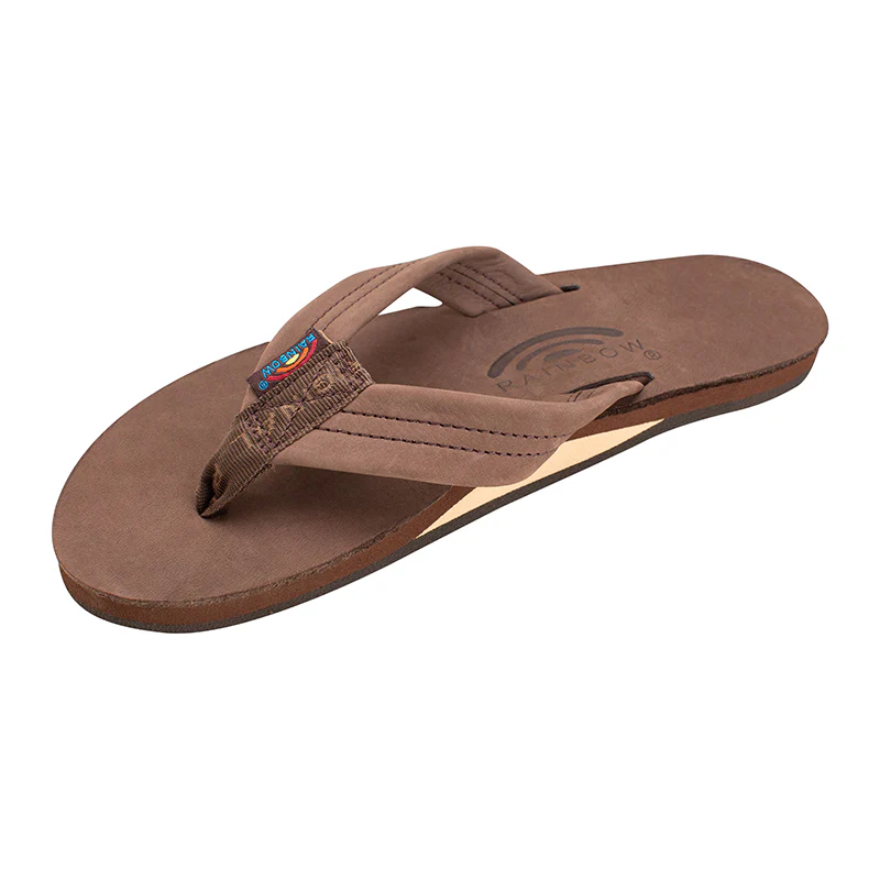 Ladies Single Layer Wide Strap Premier Leather Sandal - Image 3