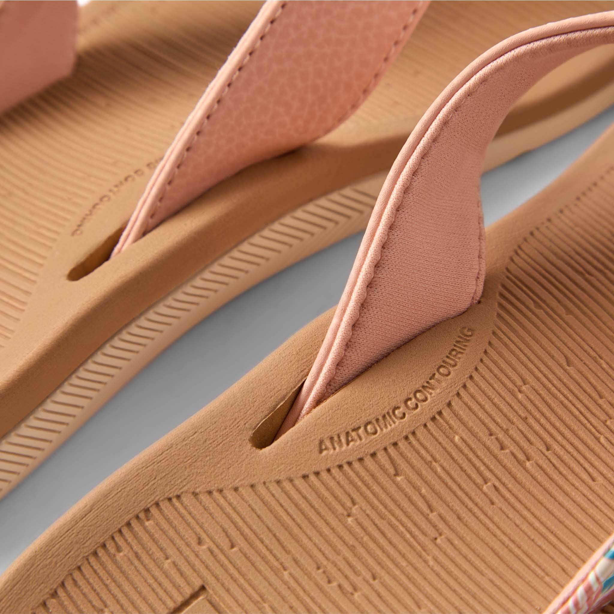Women's Reef Santa Ana Sandals in Peach and Tan - Image 3