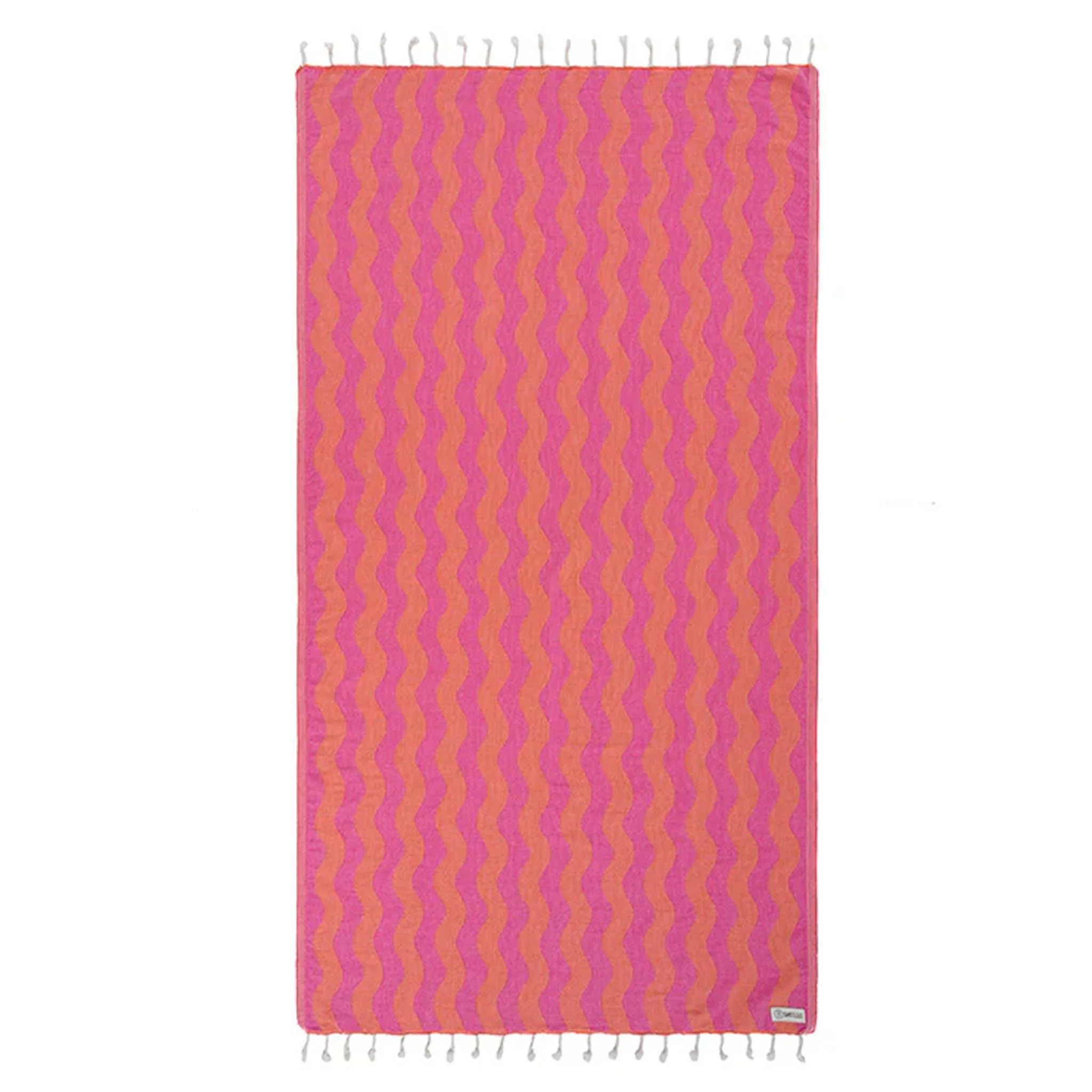 Coral Rumble Waves Towel