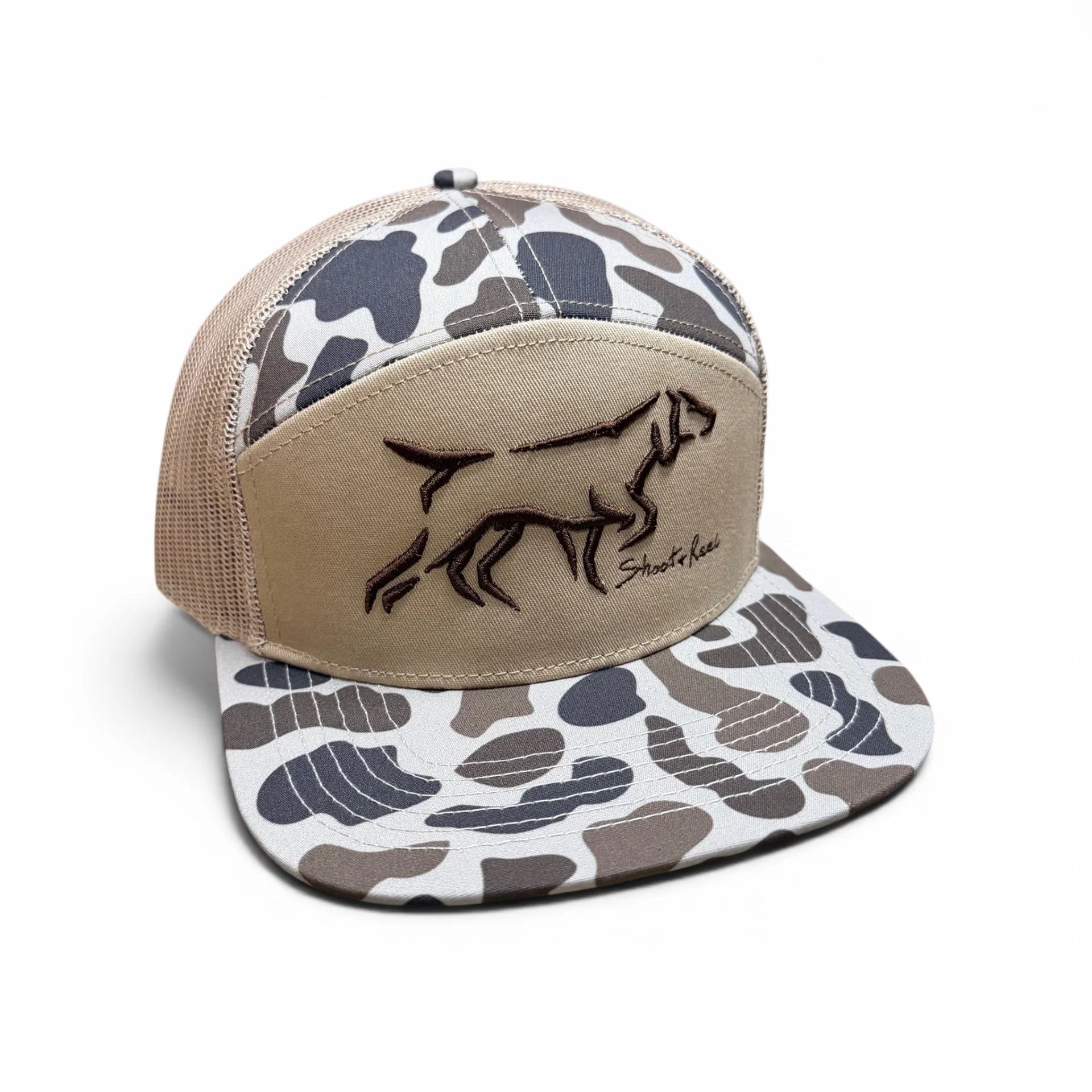 Bird Dog Embroidered Flat Bill Hat