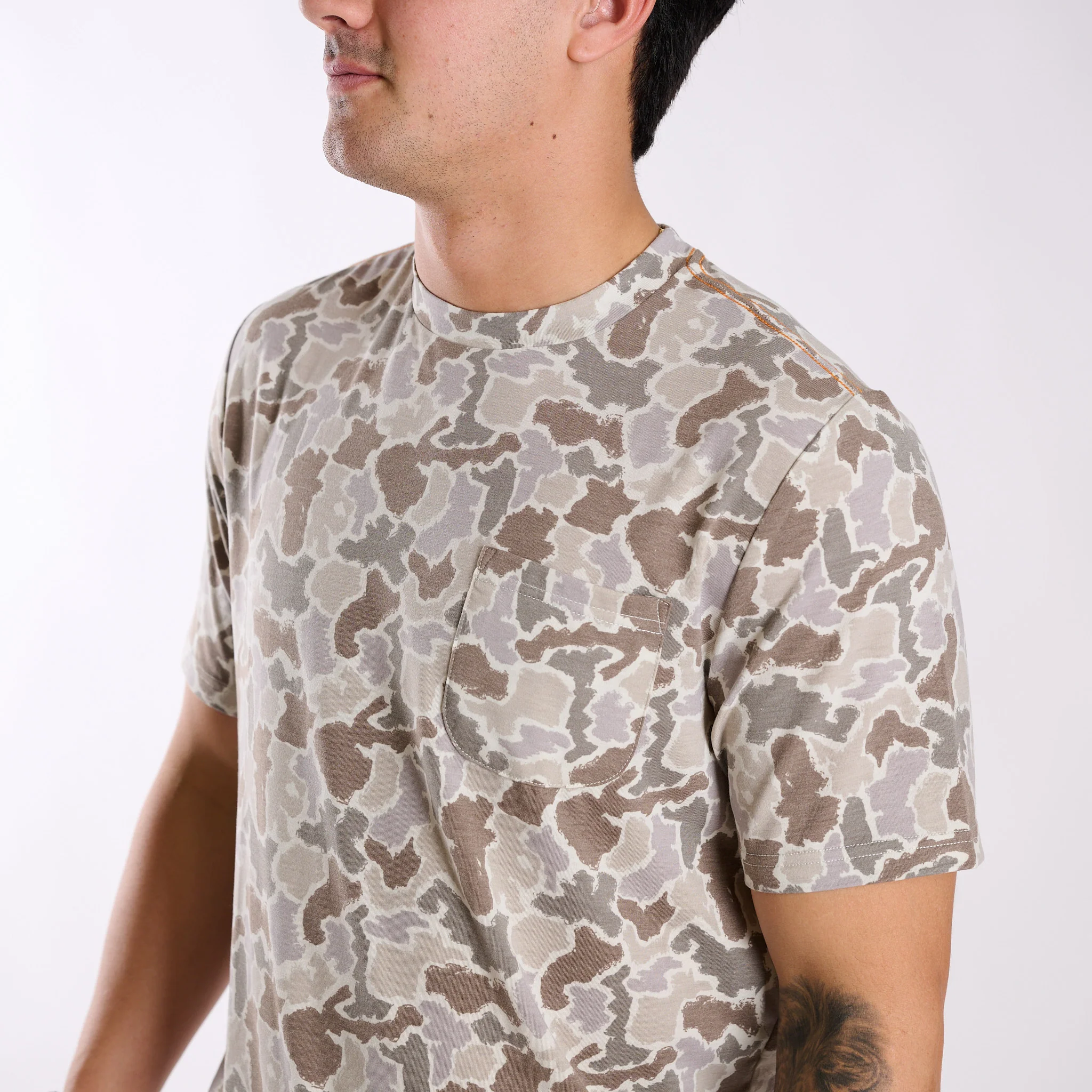 All Over Grey Camo Short Sleeve T-Shirt - Image 2