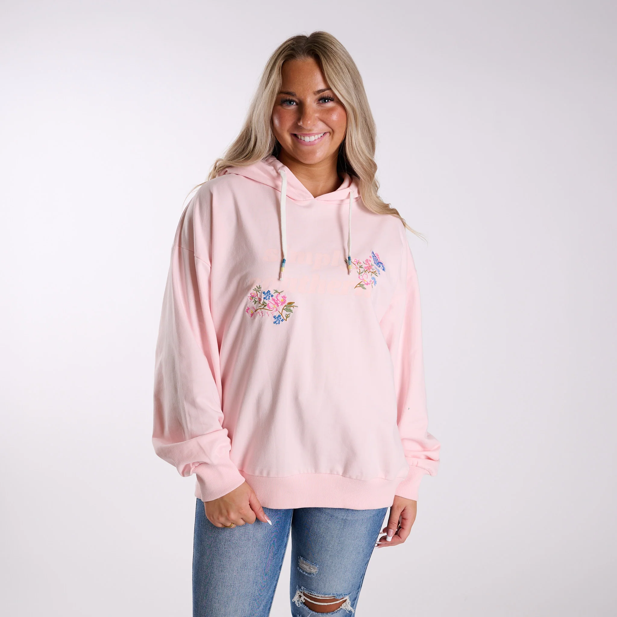 Floral Hoodie in Pink