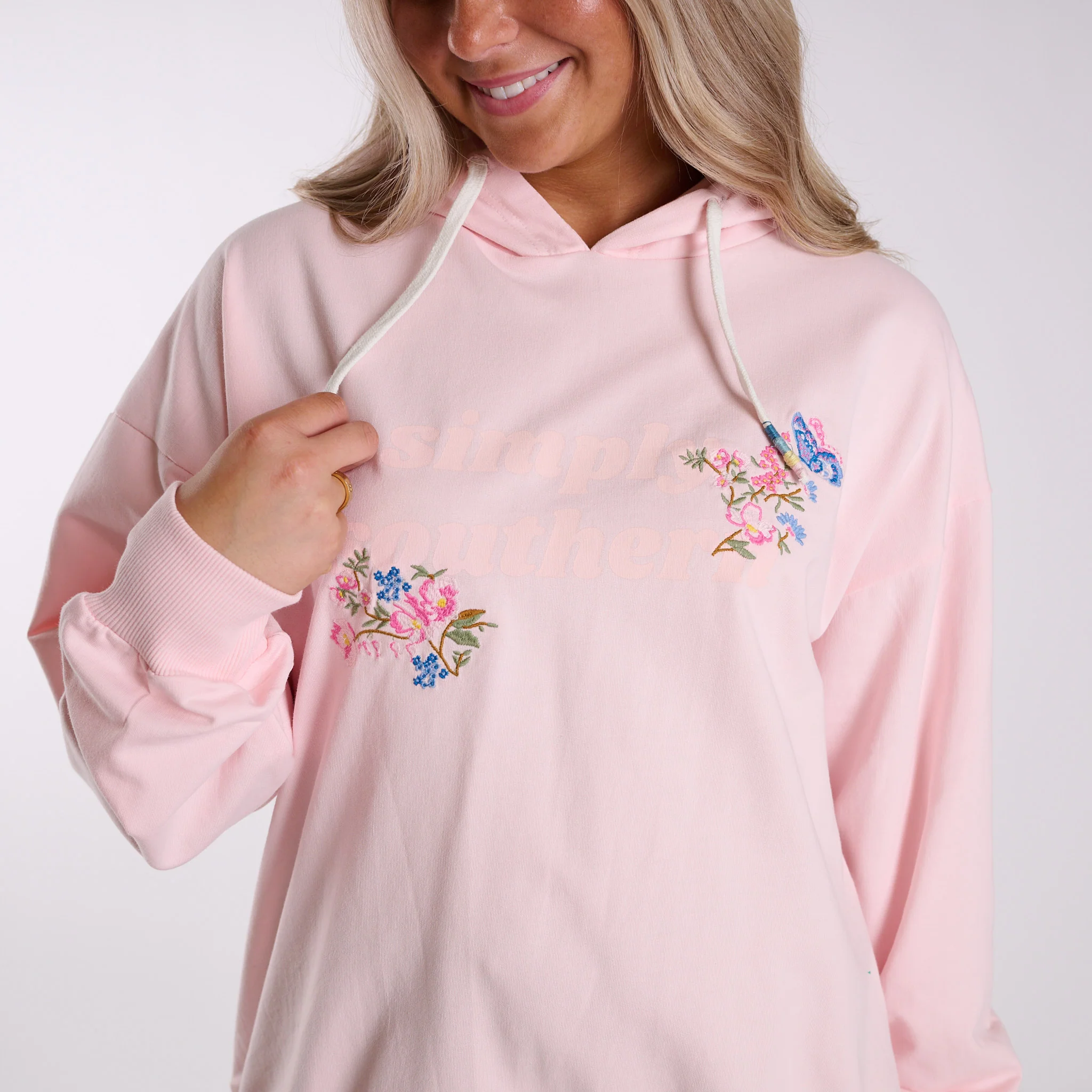 Floral Hoodie in Pink - Image 2