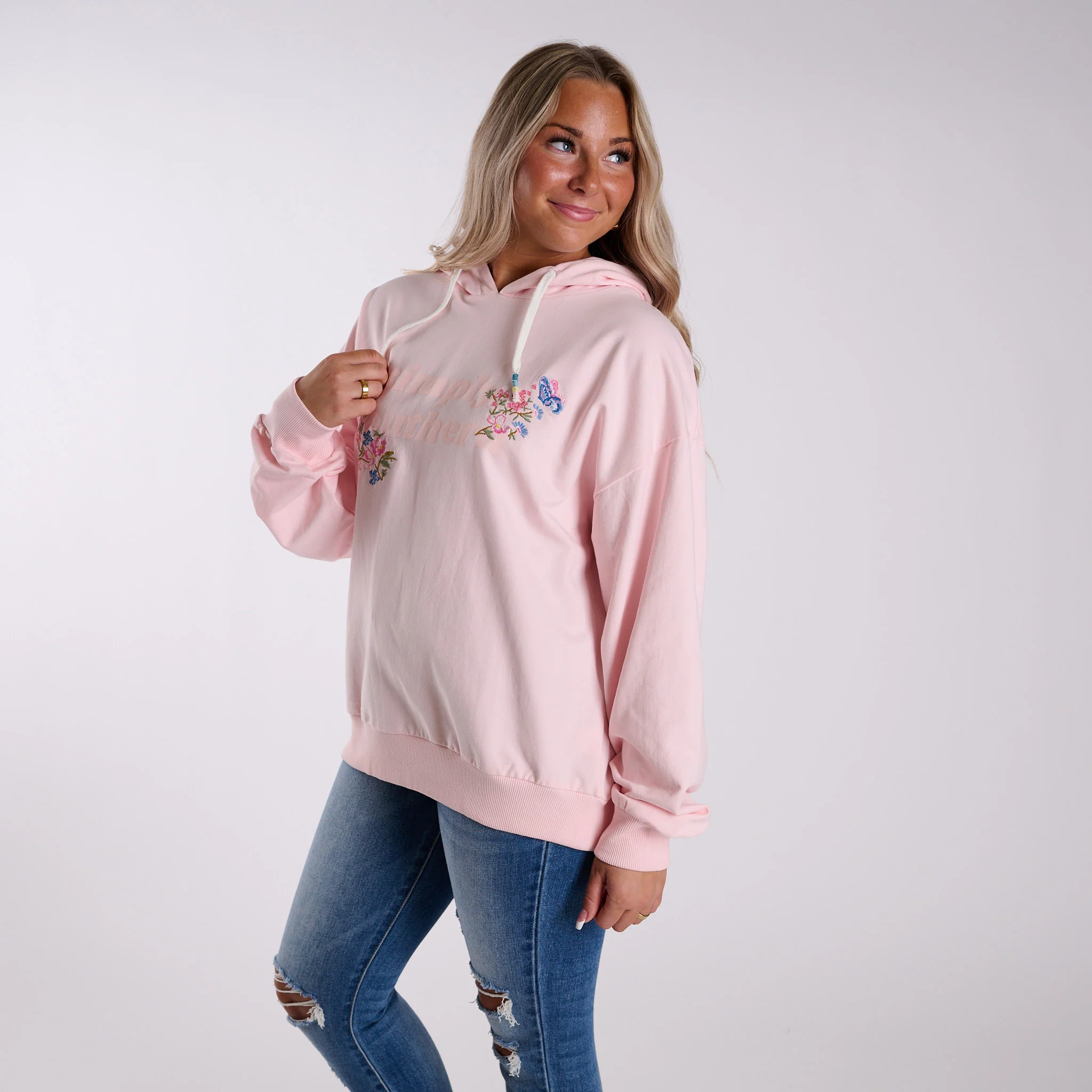Floral Hoodie in Pink - Image 3
