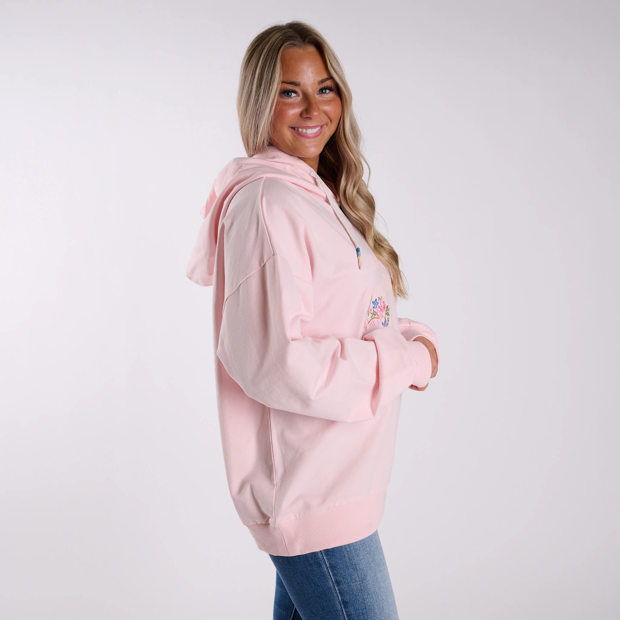 Floral Hoodie in Pink - Image 4