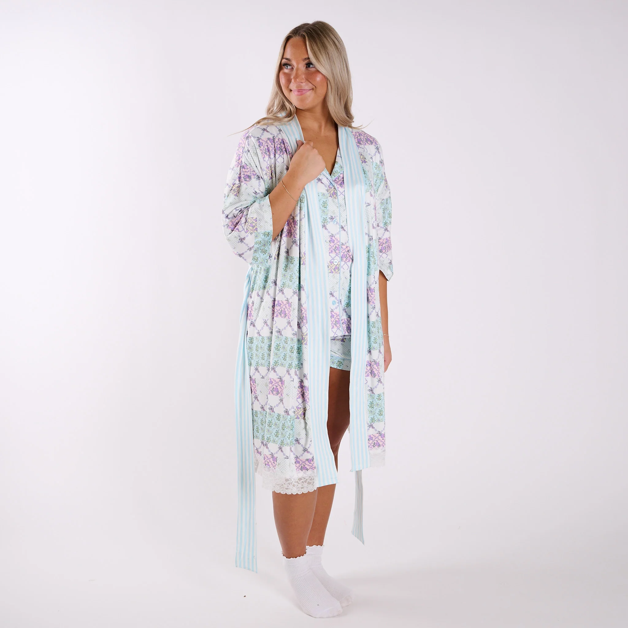 Floral Patchwork Robe - Image 4