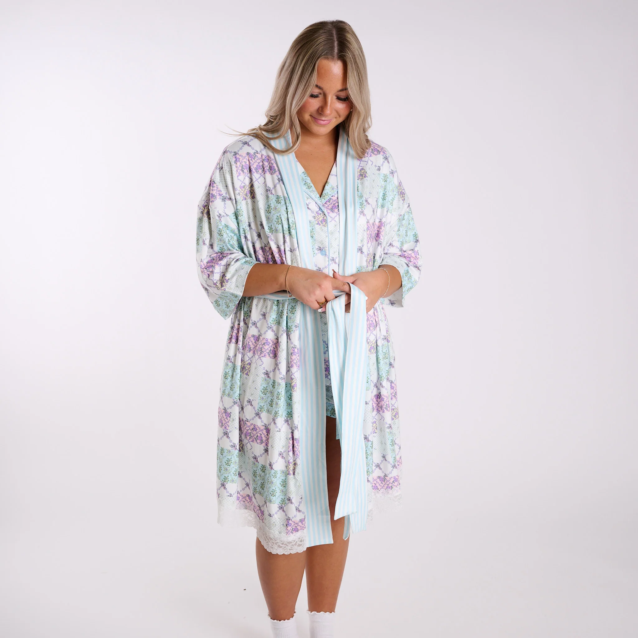 Floral Patchwork Robe - Image 5