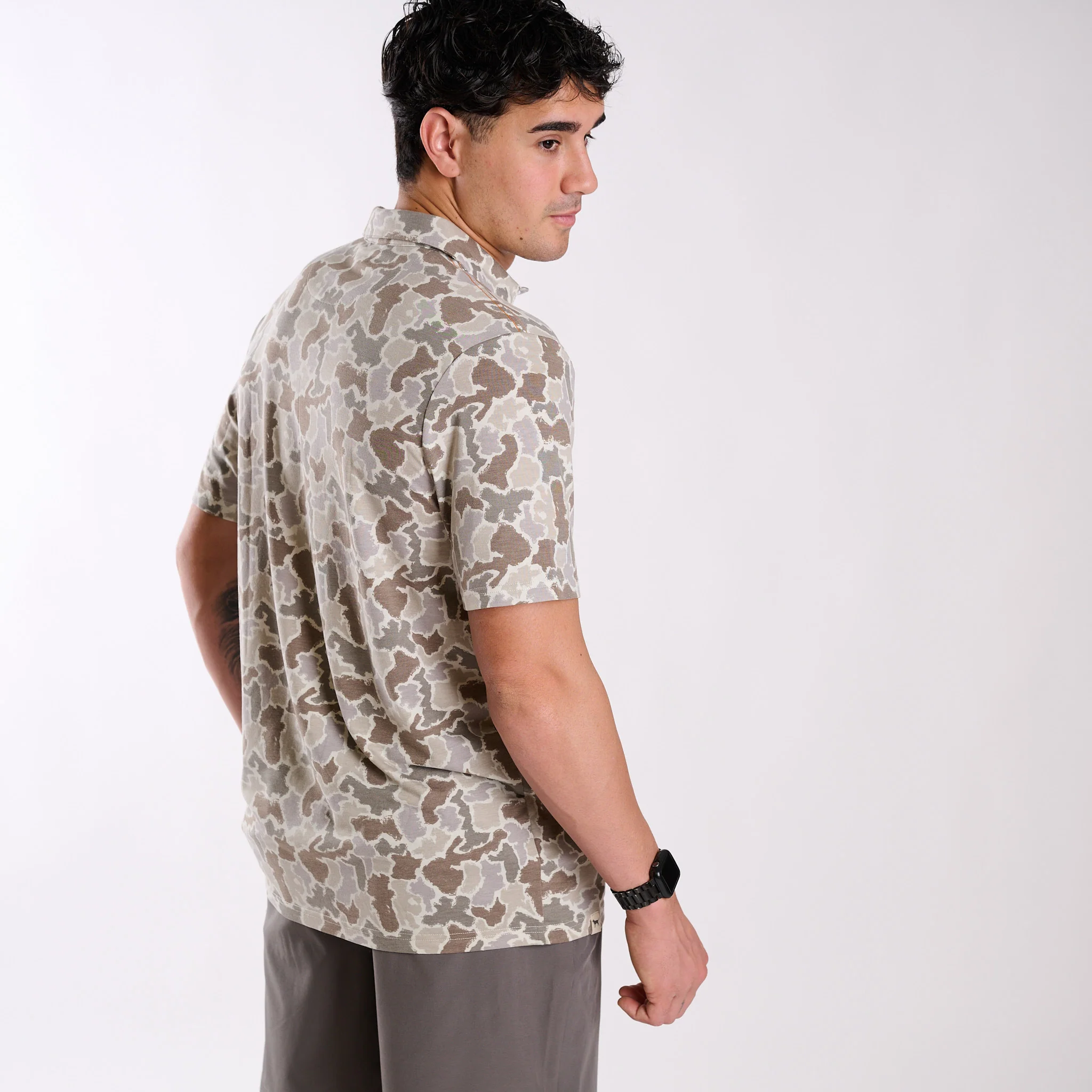 Grey and Tan Camo Polo - Image 5