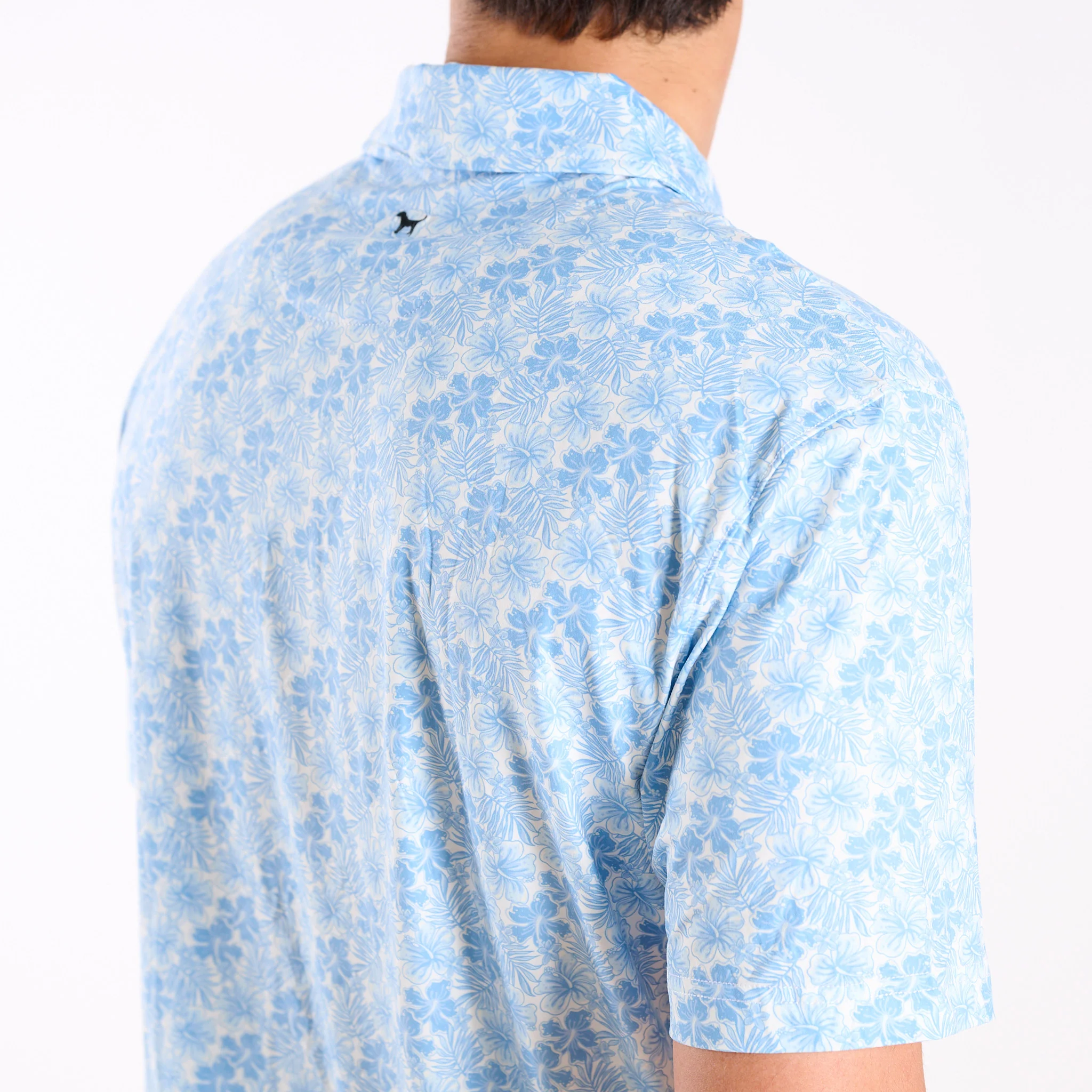 Men's Water Dude Printed Floral Polo - Image 5