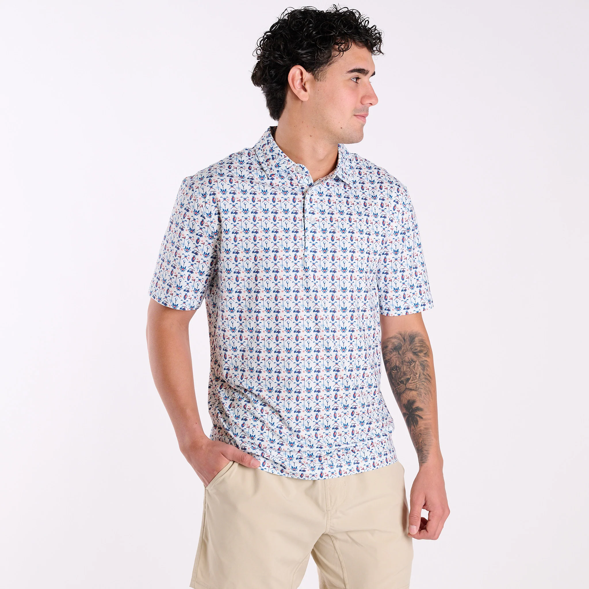 Men's Water Dude Tees and Carts Polo - Image 5
