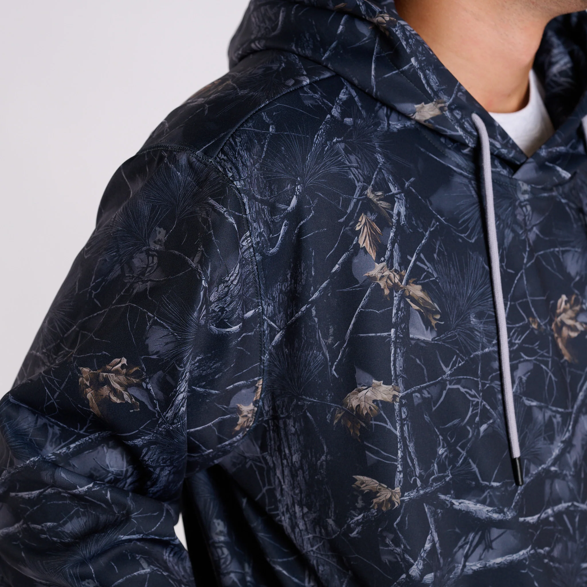 Men's William Hoodie in Black Camo - Image 2