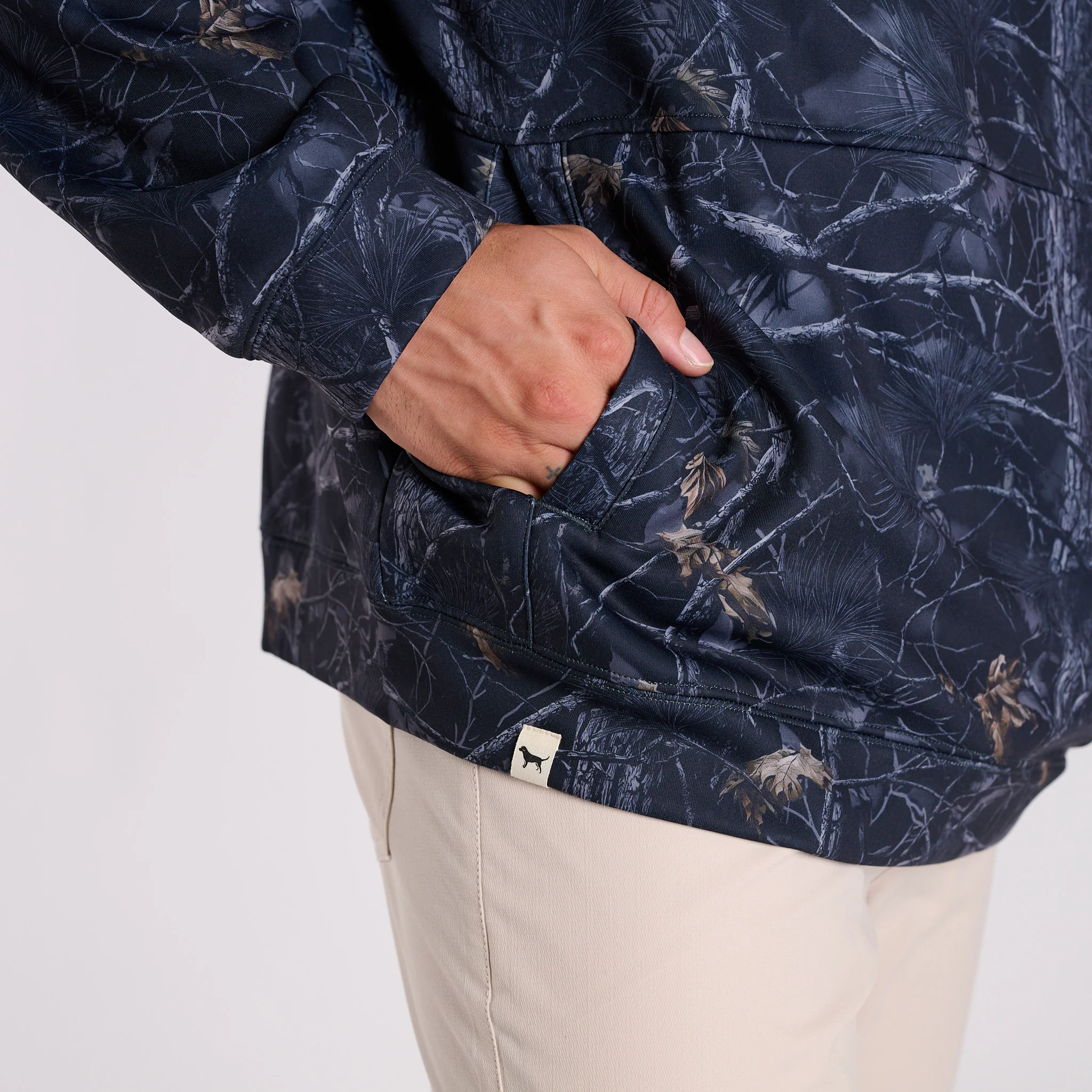 Men's William Hoodie in Black Camo - Image 3