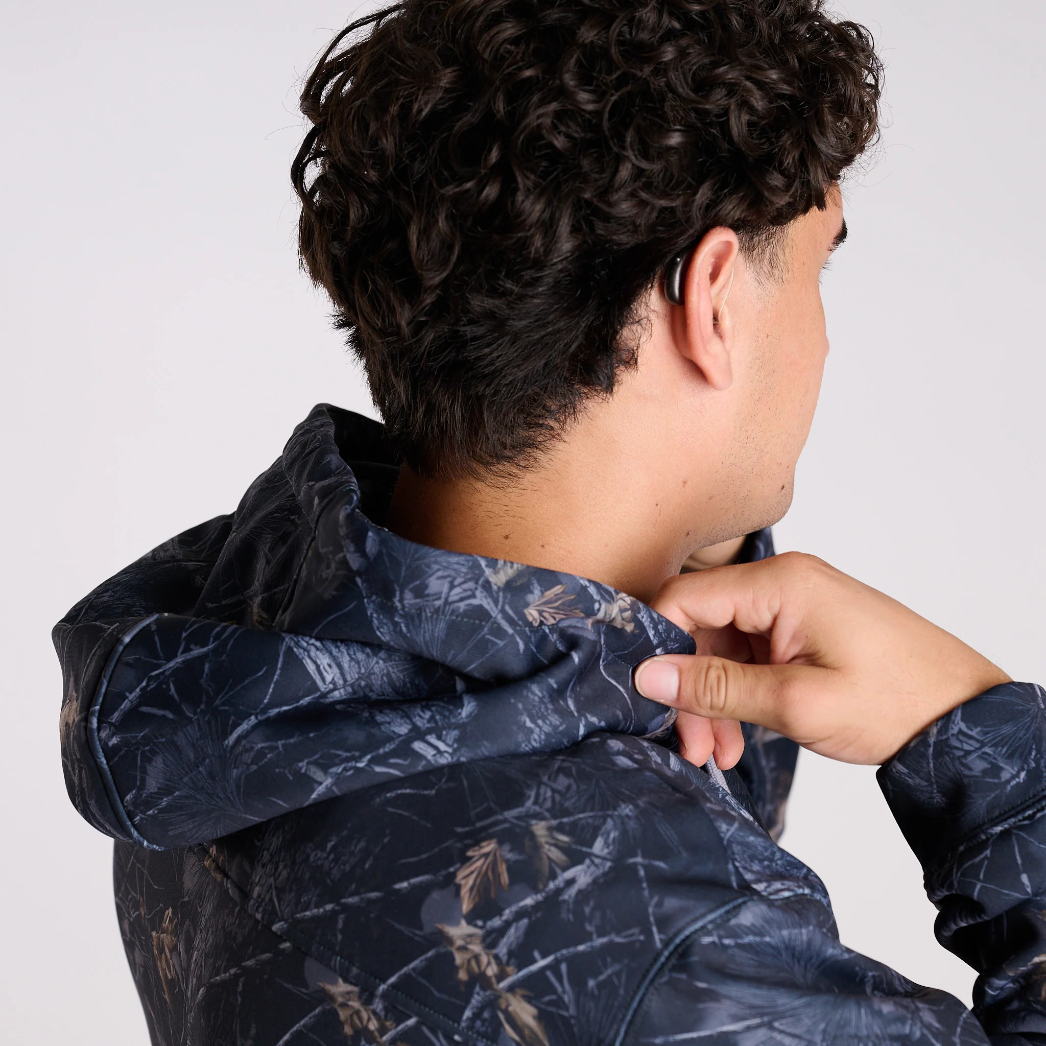Men's William Hoodie in Black Camo - Image 4