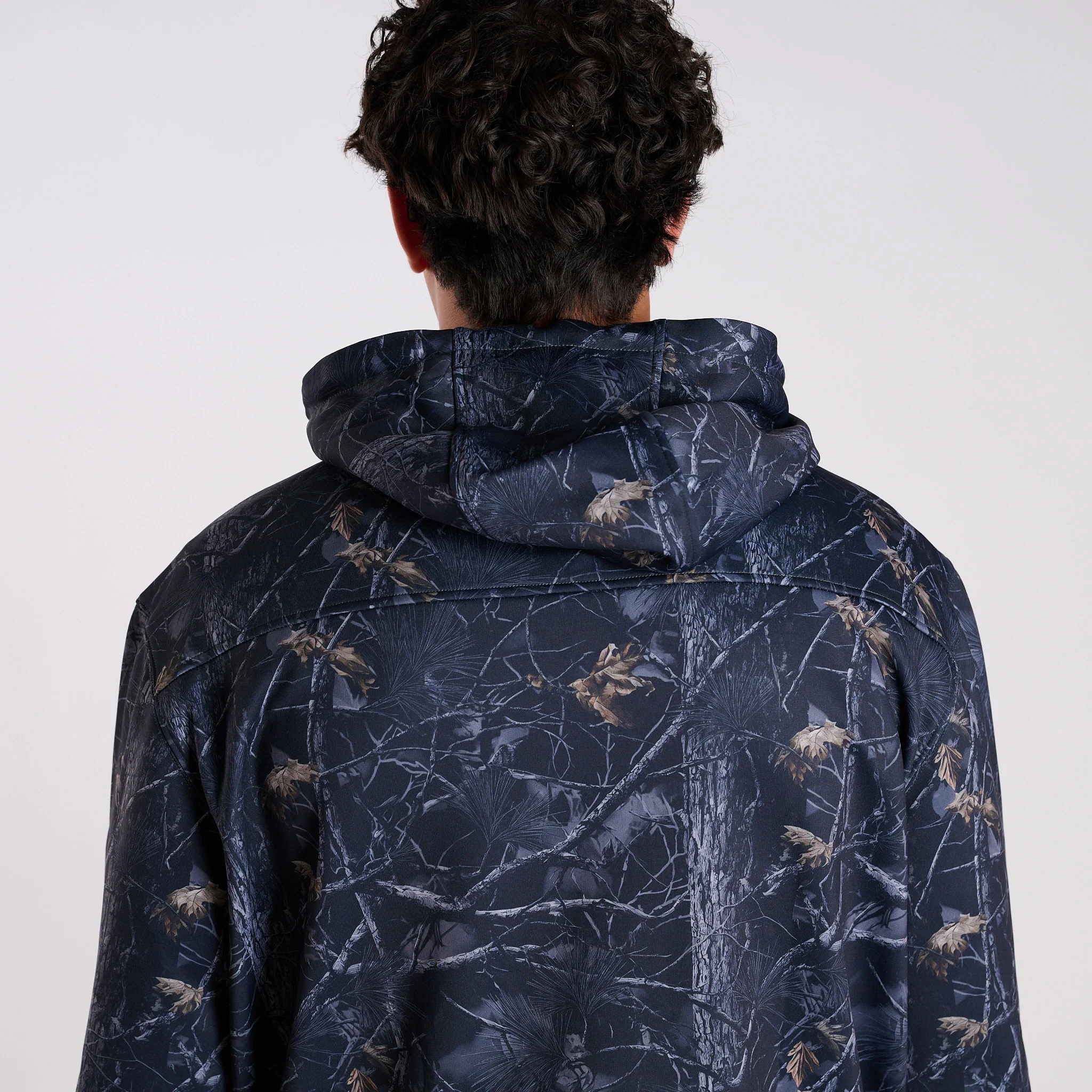 Men's William Hoodie in Black Camo - Image 5