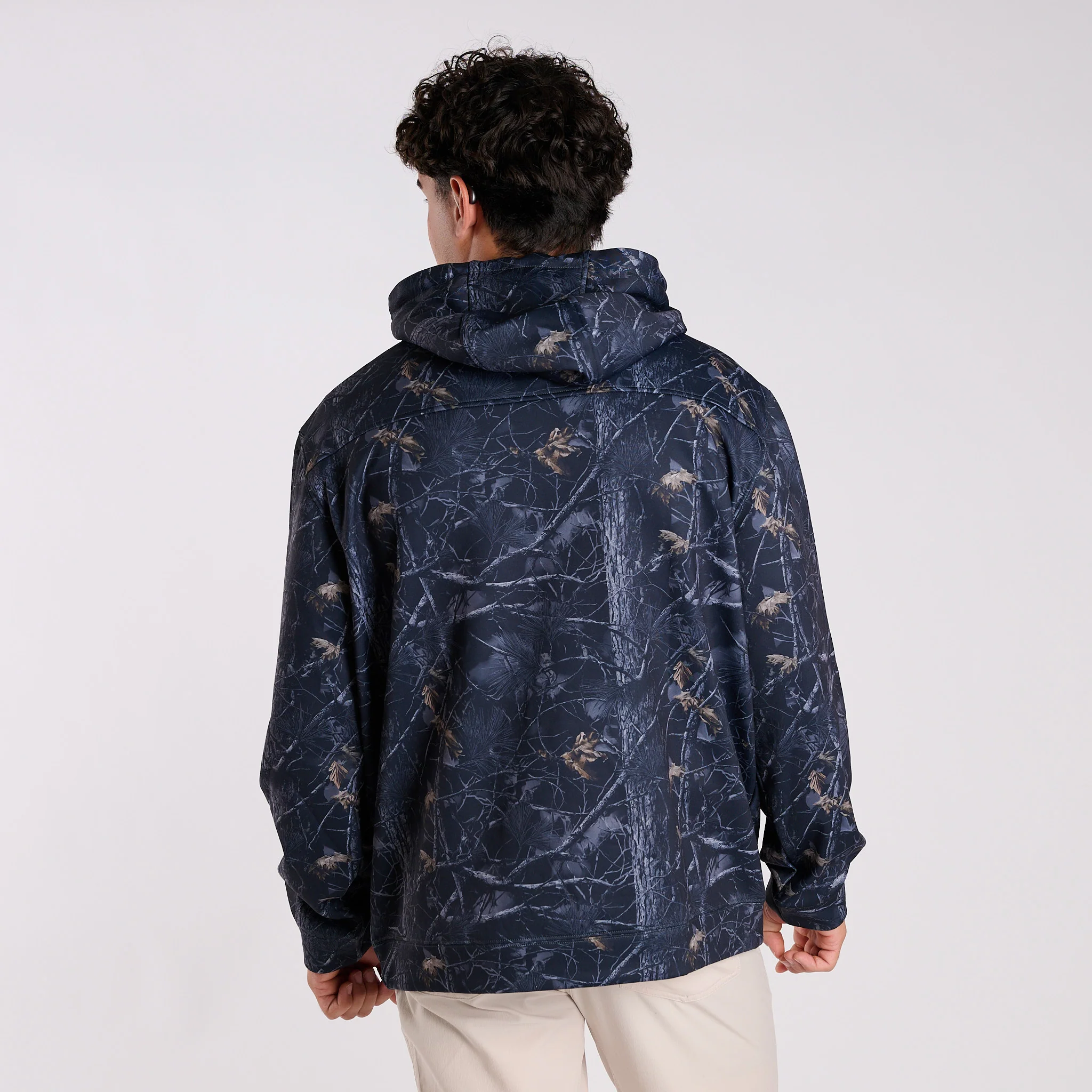 Men's William Hoodie in Black Camo - Image 6