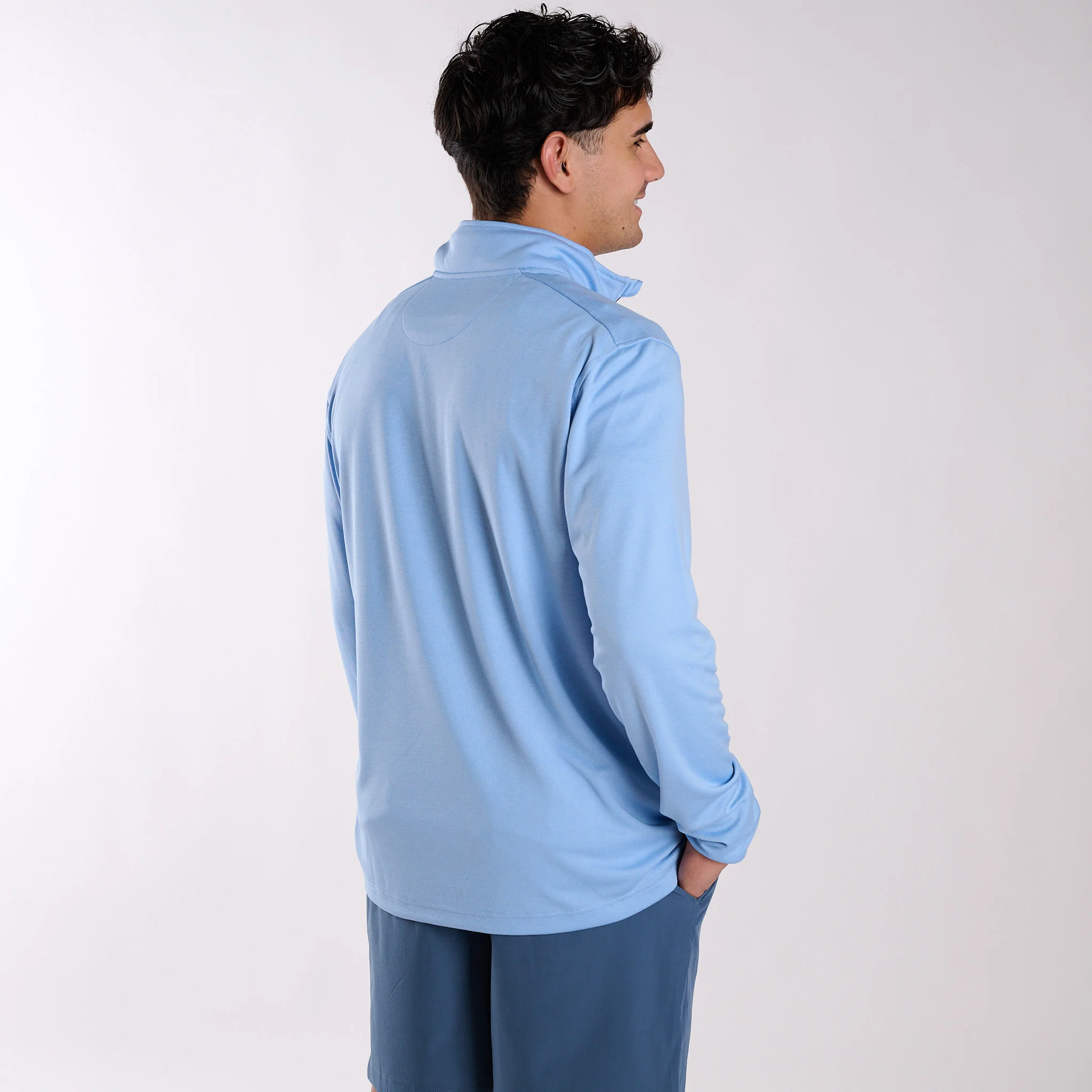 Quarter Zip Pullover in Glacier Blue - Image 5