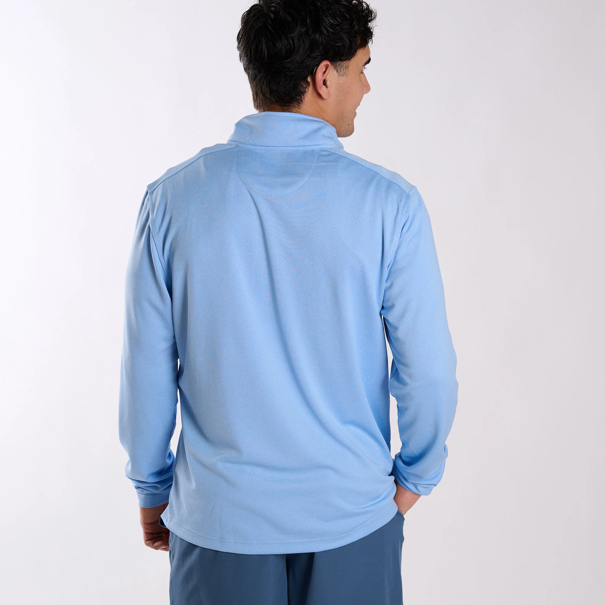 Quarter Zip Pullover in Glacier Blue - Image 6