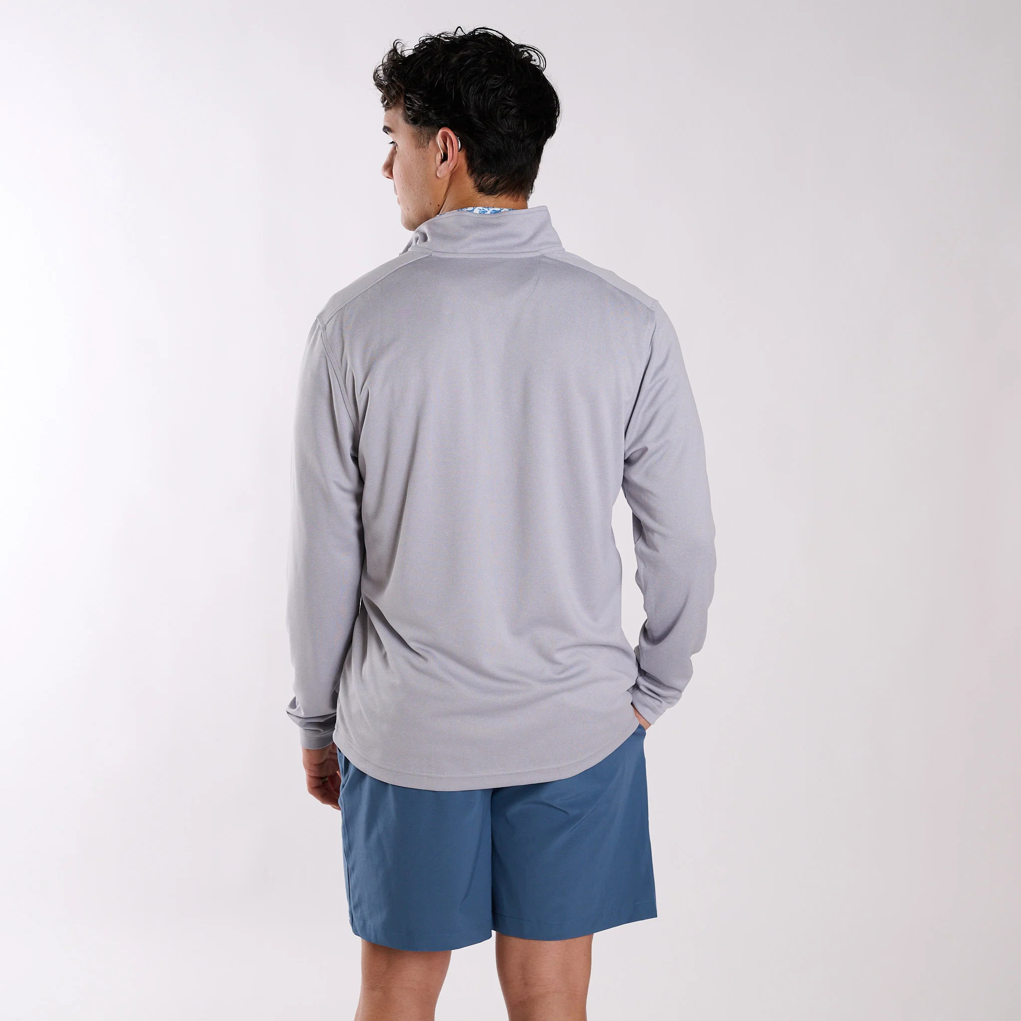 Quarter Zip Pullover in Granite - Image 4