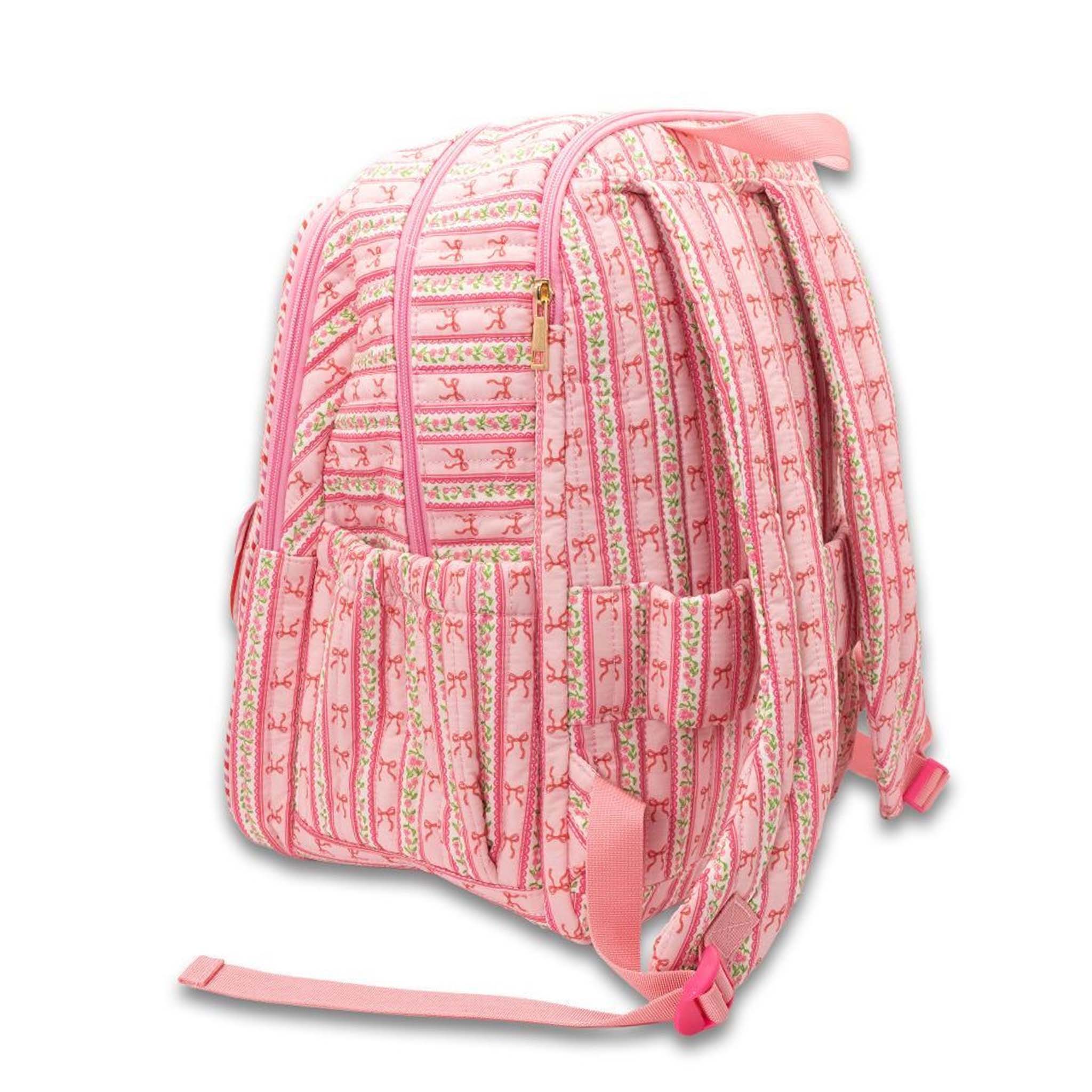 Quilted Bow Backpack in Blush - Image 2