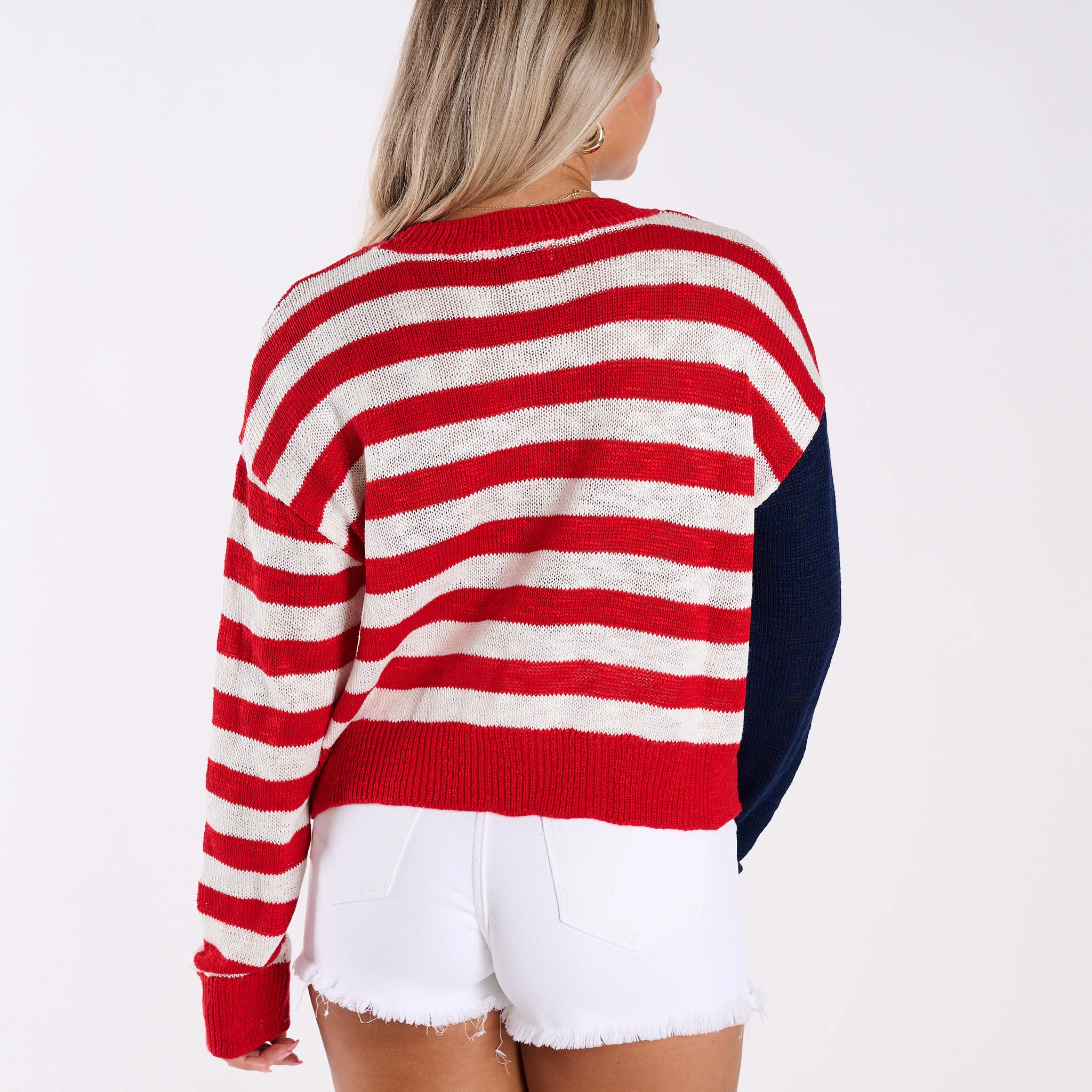 USA Flag Sweater in Red, White, & Blue - Image 4