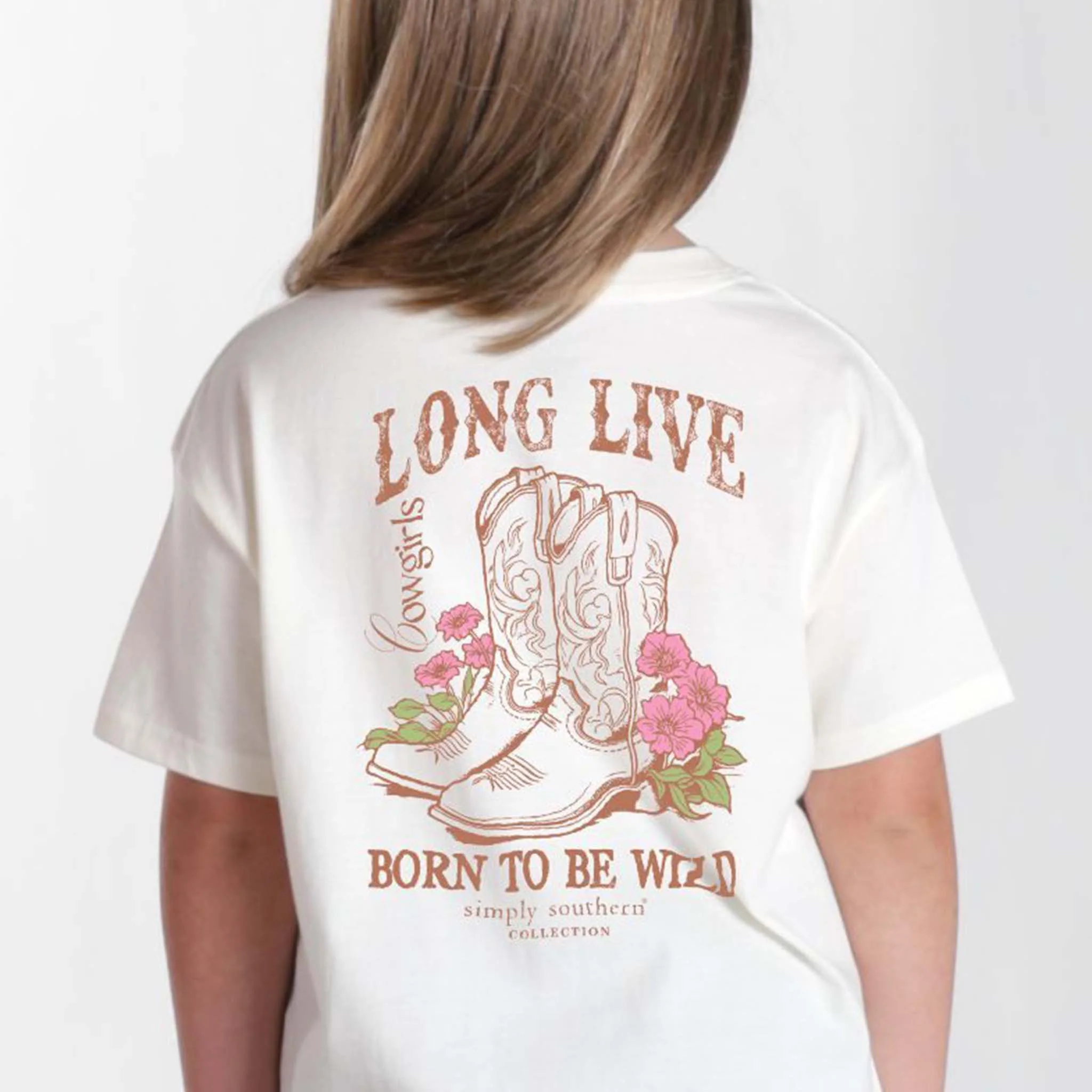 Youth Long Live Cowgirls Short Sleeve T-Shirt - Image 3