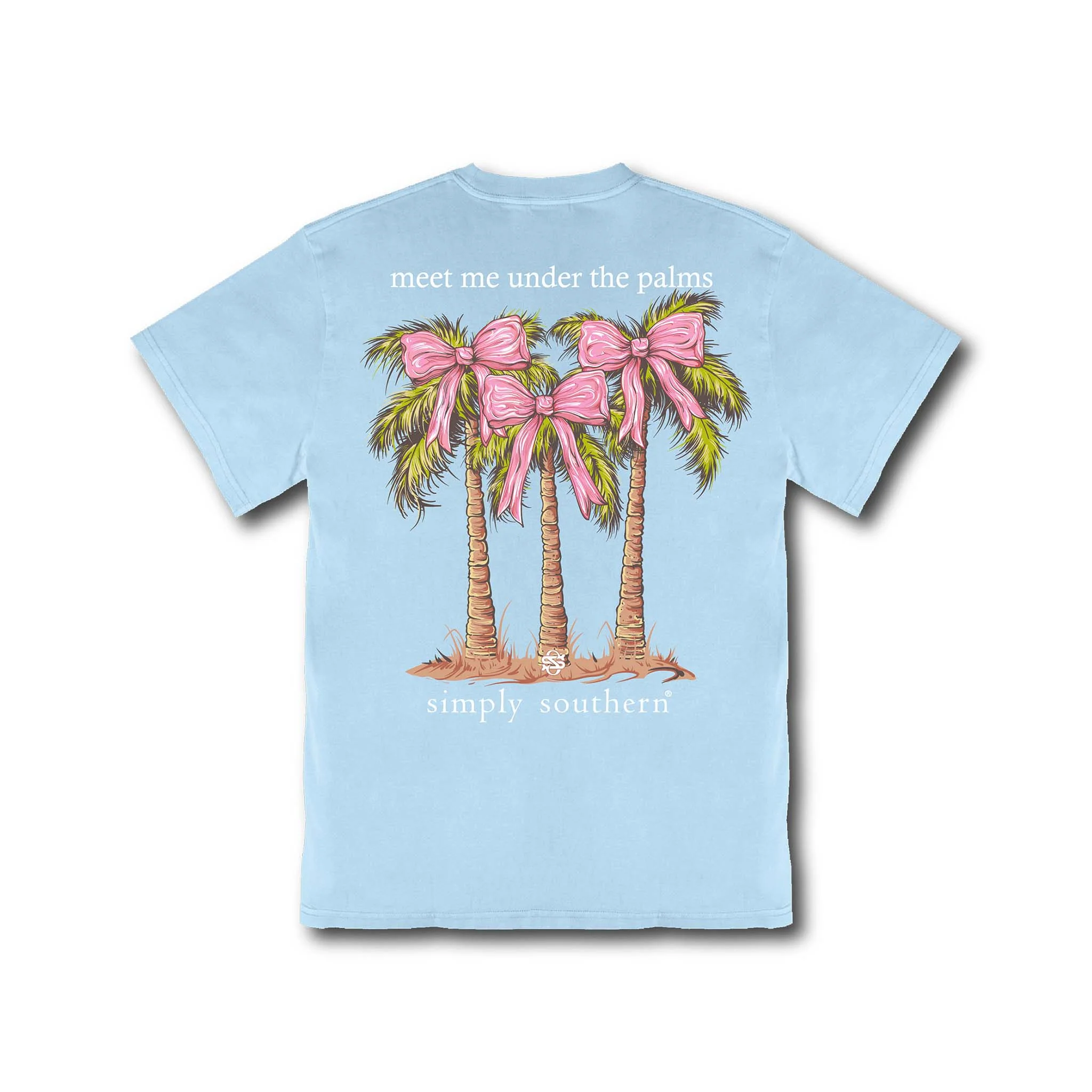 Youth Mineral Wash Palm Bow Short Sleeve T-Shirt