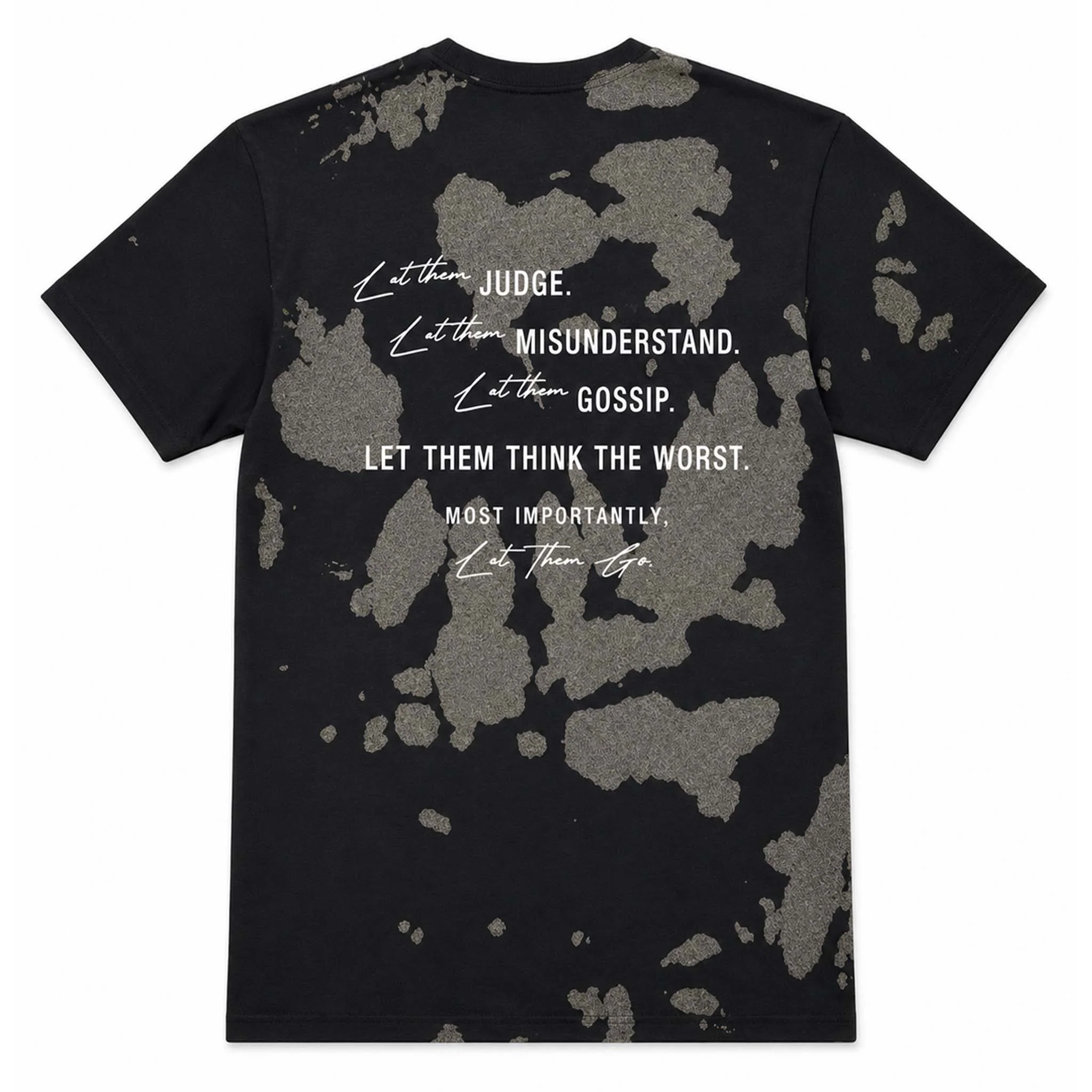 Let Them Black Tie Dye Short Sleeve T-Shirt - Image 2