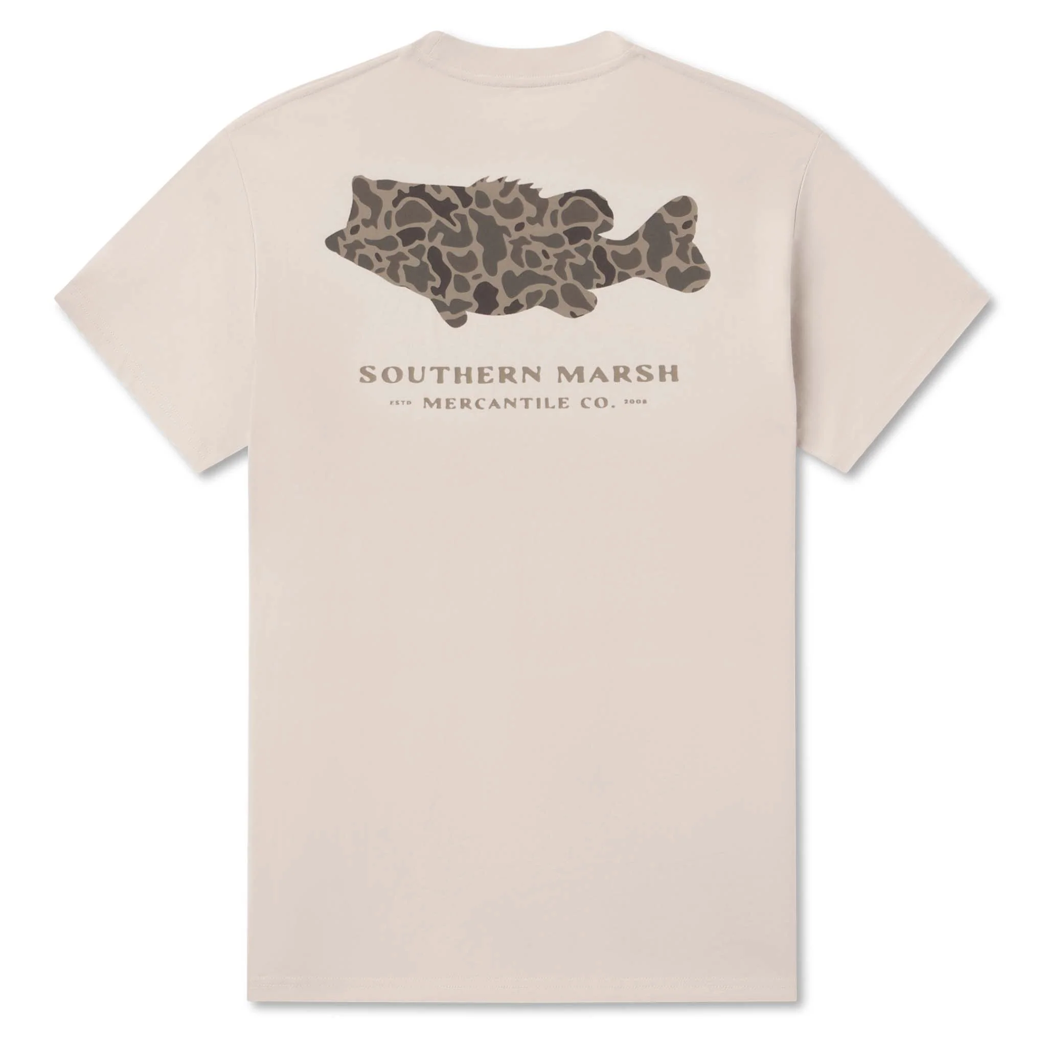 Camo Bass Short Sleeve T-Shirt in Ash Gray