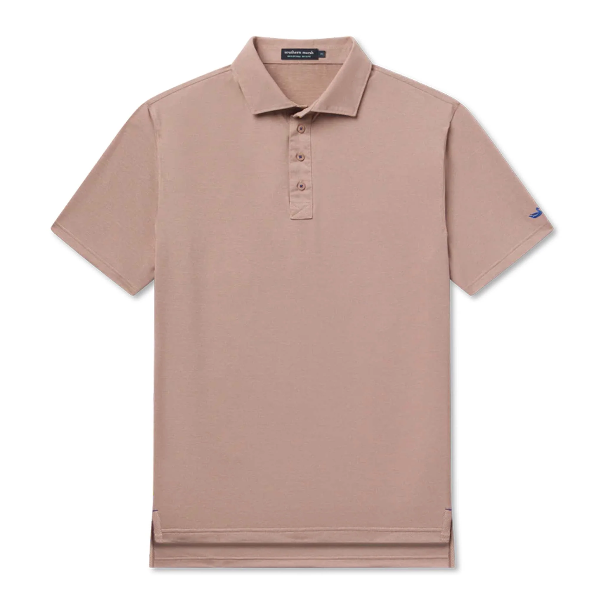 Causeway Mesh Performance Polo in Washed Peach - Image 2