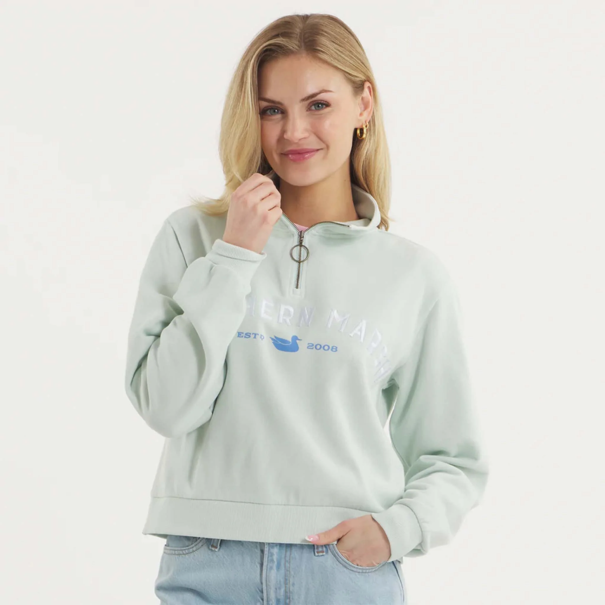 Women's SEAWASH™ Vintage 1/4 Zip Crewneck - Image 6