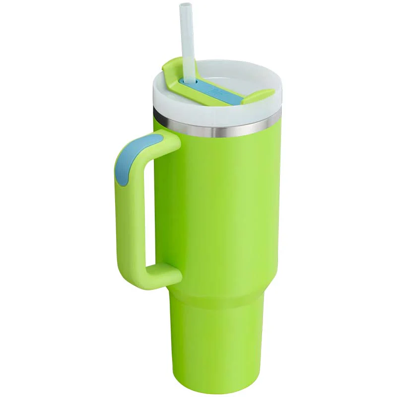 The 40oz Quencher H2.0 Flowstate™ Tumbler in Bright Lime - Image 2