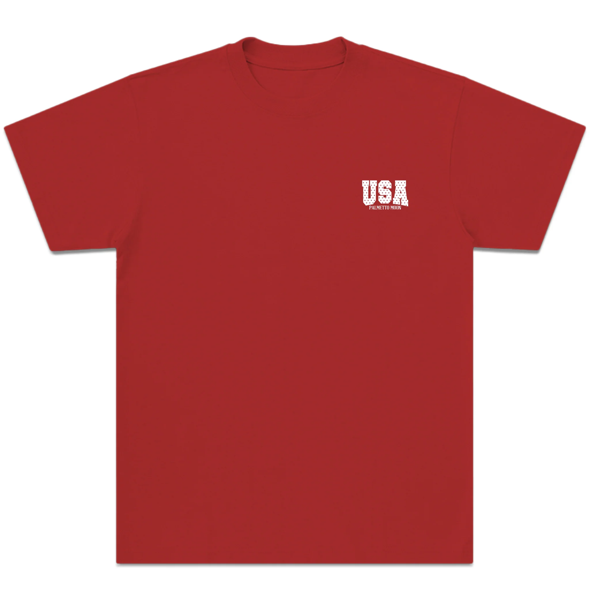 Star Filled USA Short Sleeve T-Shirt in Red - Image 2
