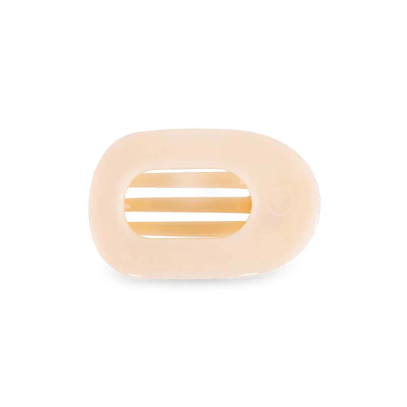 Medium Almond Beige Flat Oval Hair Clip