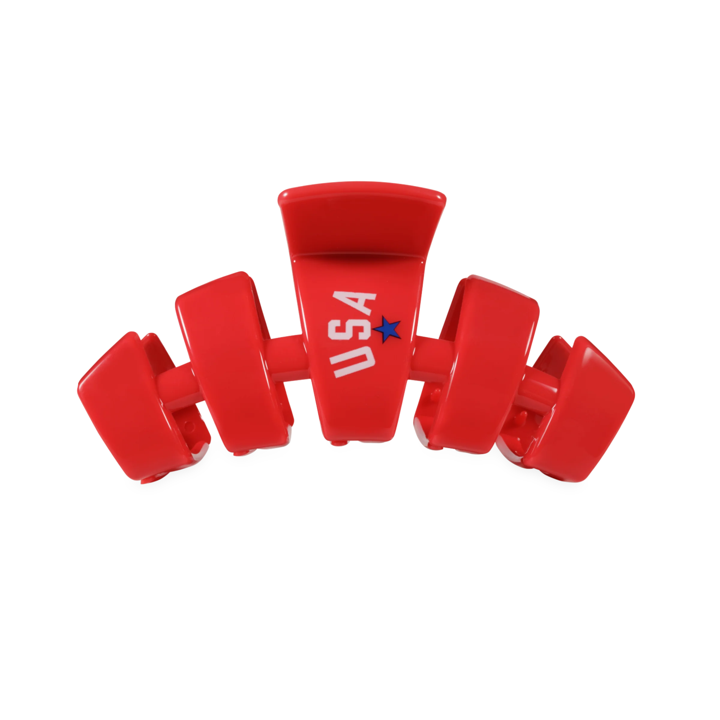 Medium Classic Cup Hair Clip in USA Red