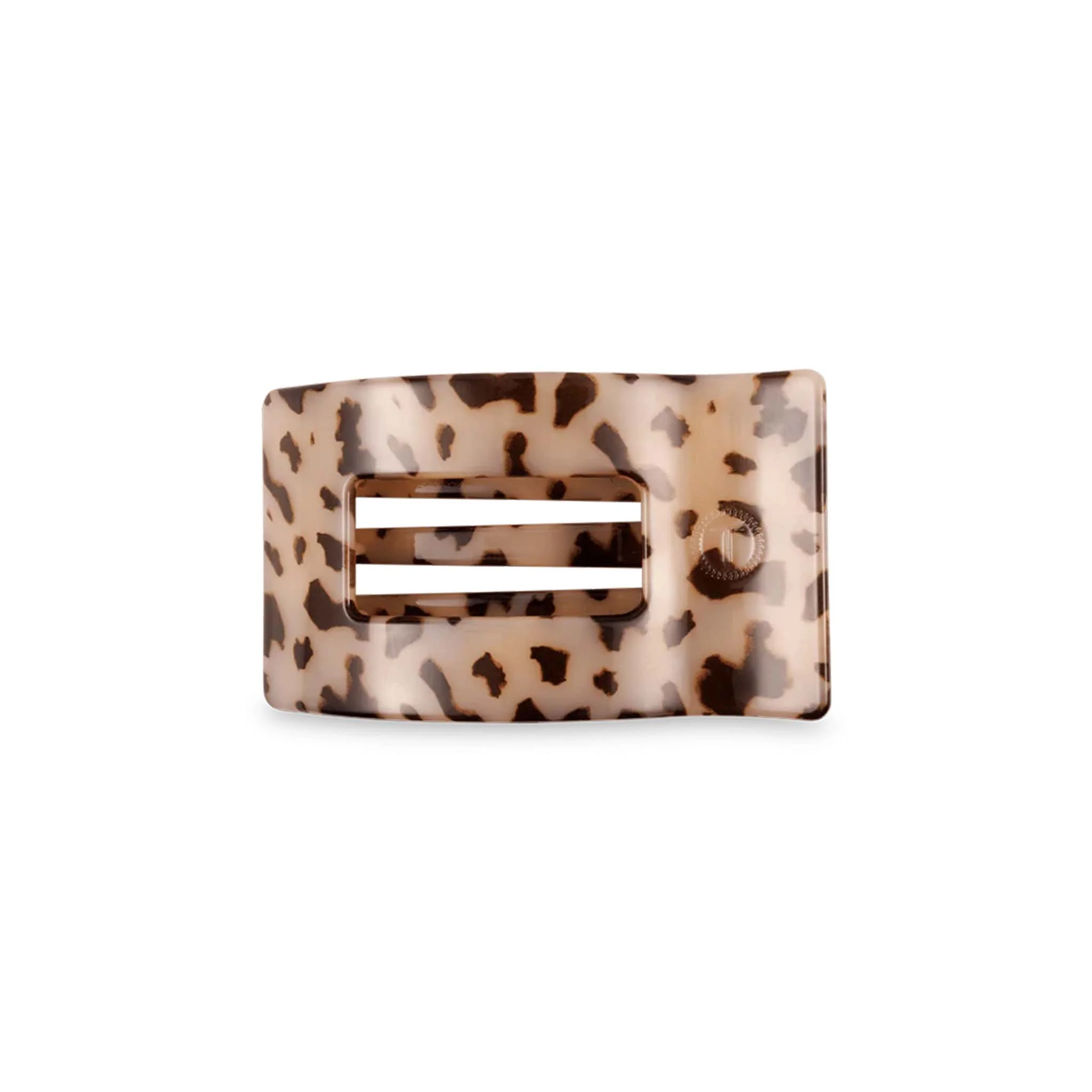 Medium Flat Rectangle Hair Clip in Blonde Tortoise - Image 3