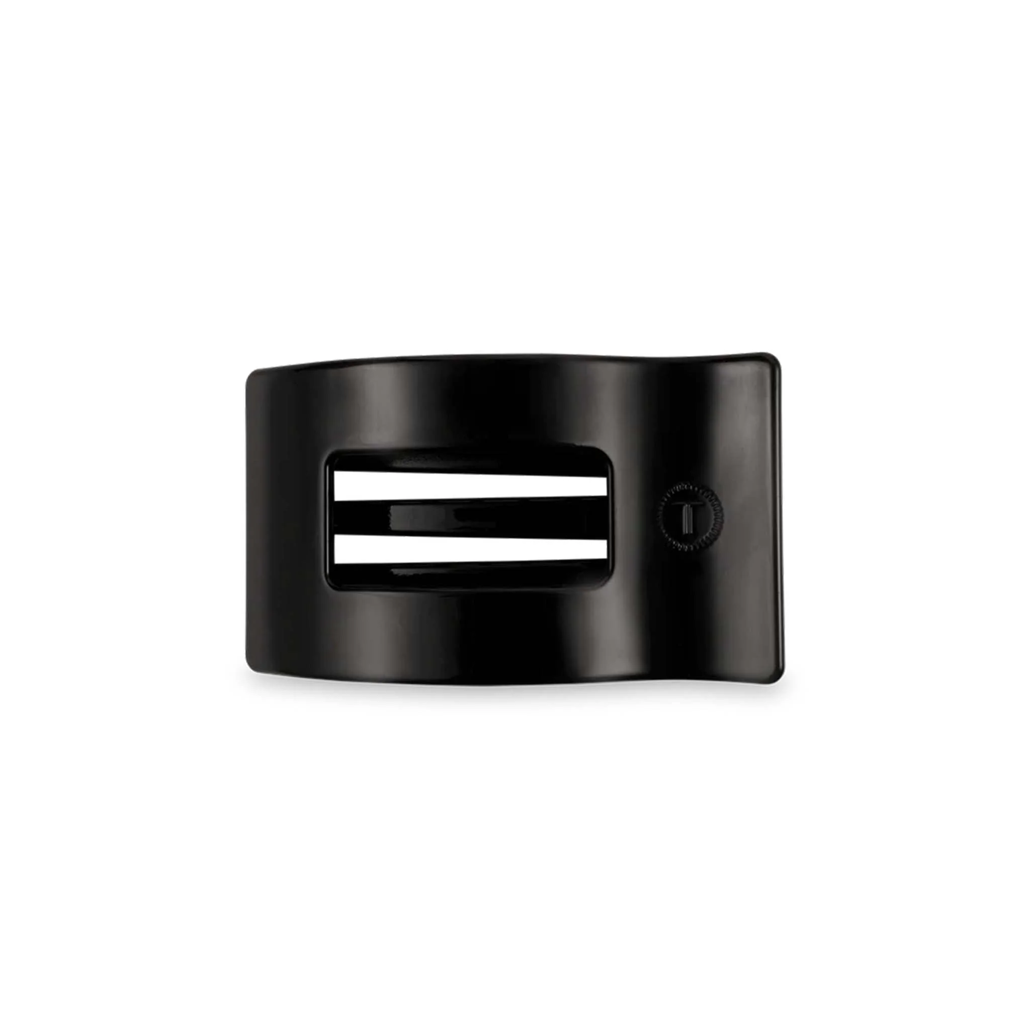 Medium Flat Rectangle Hair Clip in Jet Black - Image 3