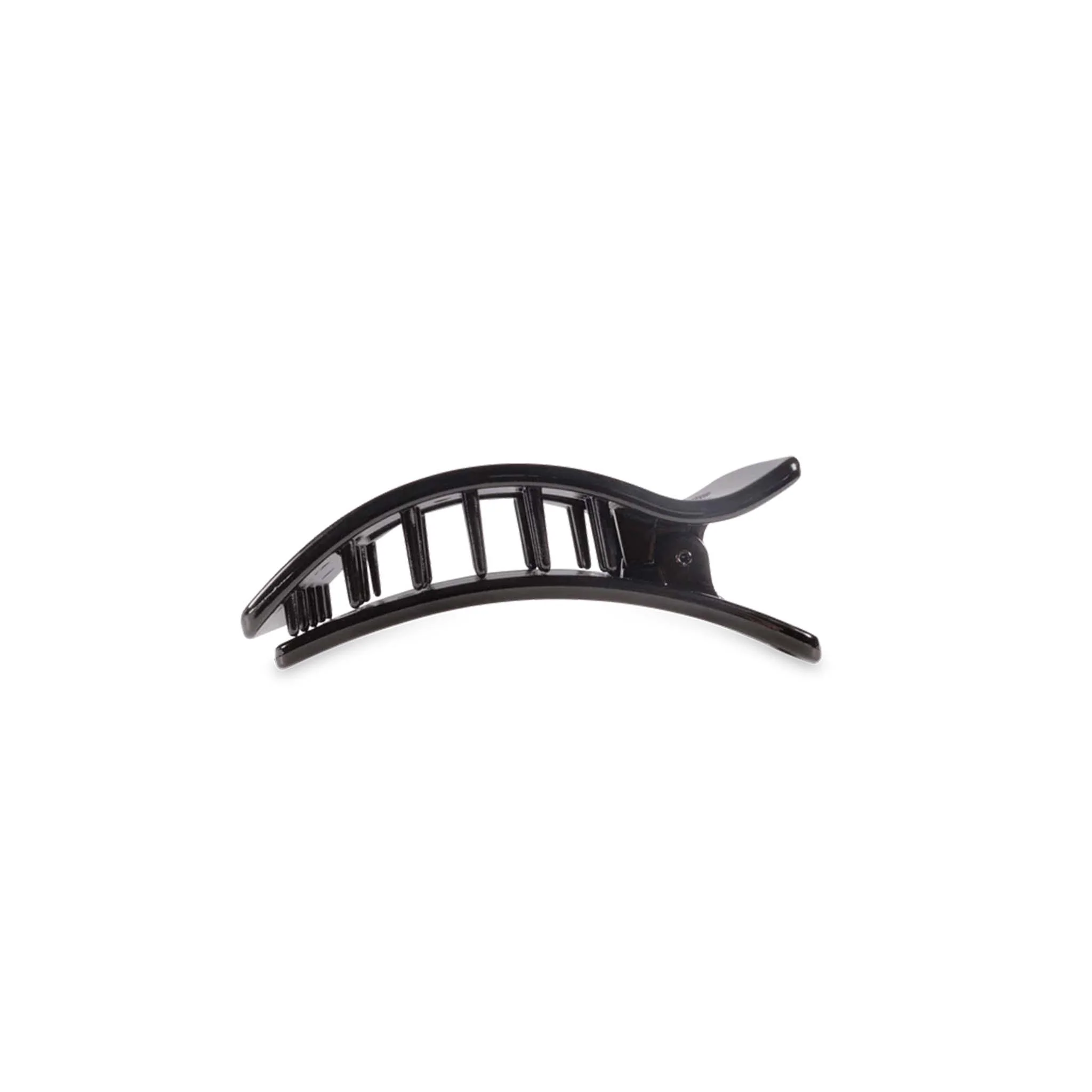 Medium Flat Rectangle Hair Clip in Jet Black - Image 4
