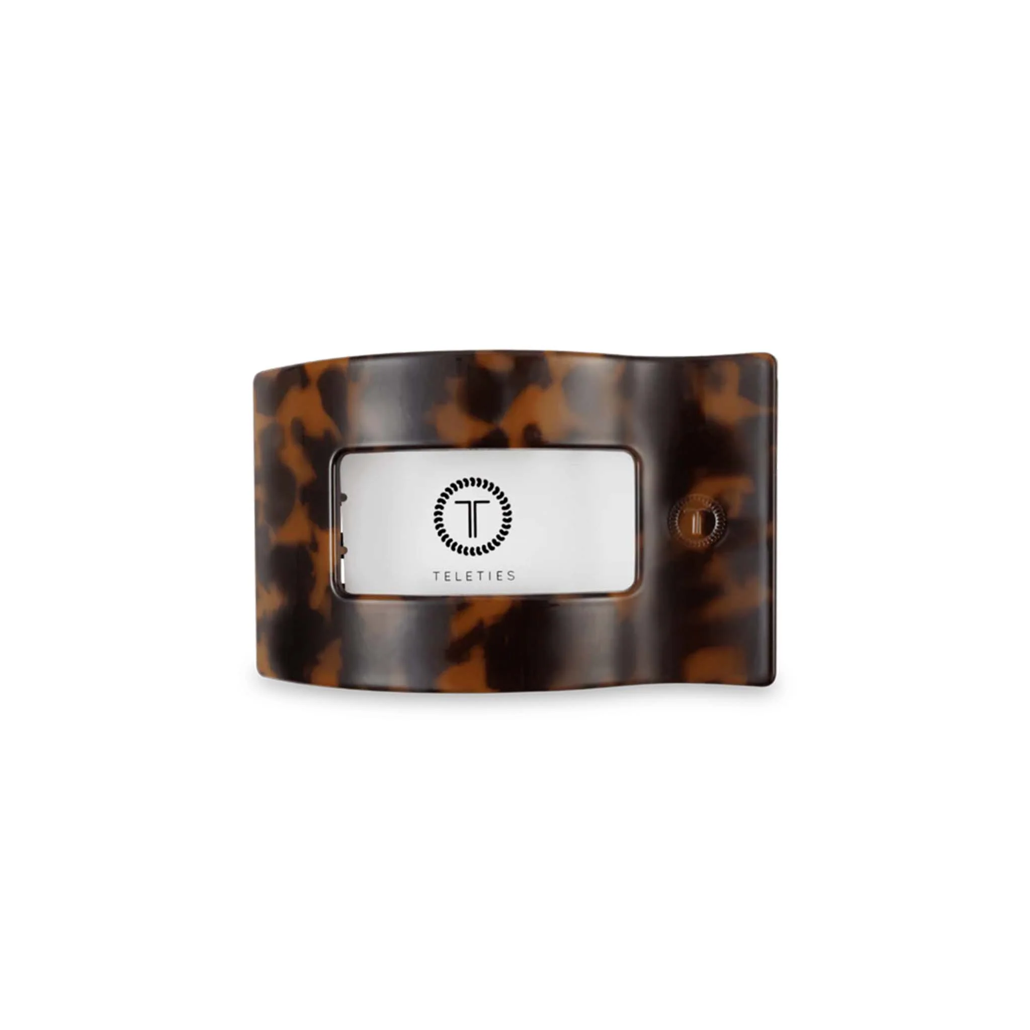 Medium Flat Rectangle Hair Clip in Tortoise