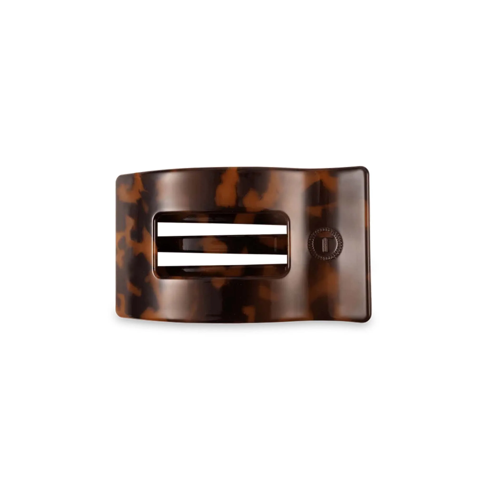 Medium Flat Rectangle Hair Clip in Tortoise - Image 3