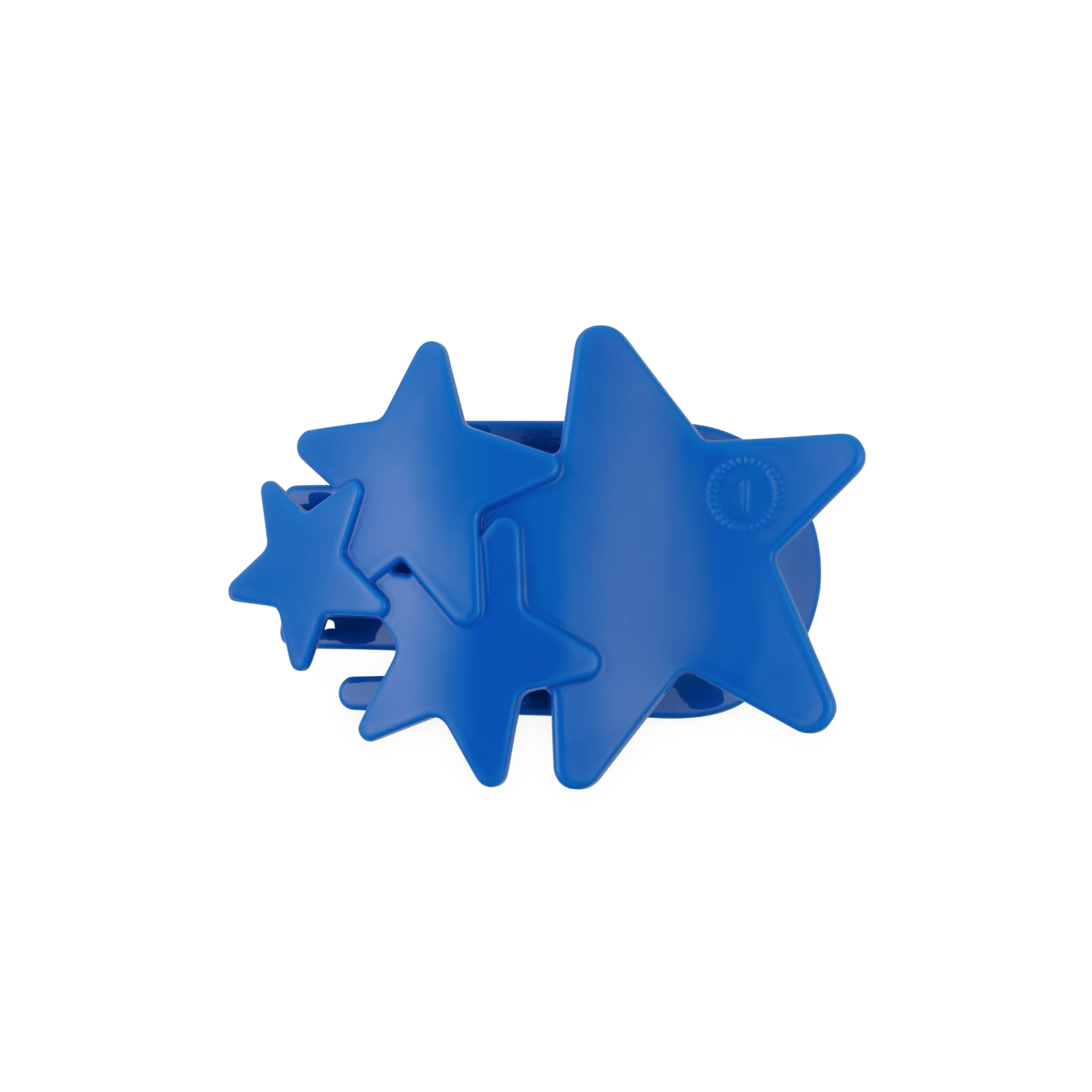 Medium Flat Shooting Stars Hair Clip in Blue