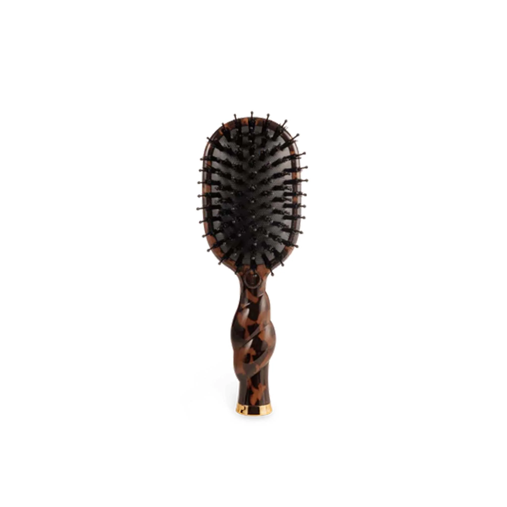 Mini Boar Bristle Hair Brush in Tortoise Shell