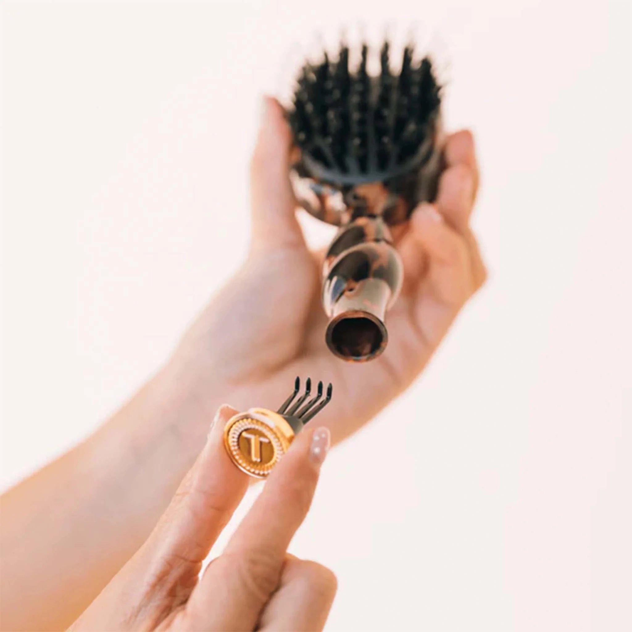 Mini Boar Bristle Hair Brush in Tortoise Shell - Image 6