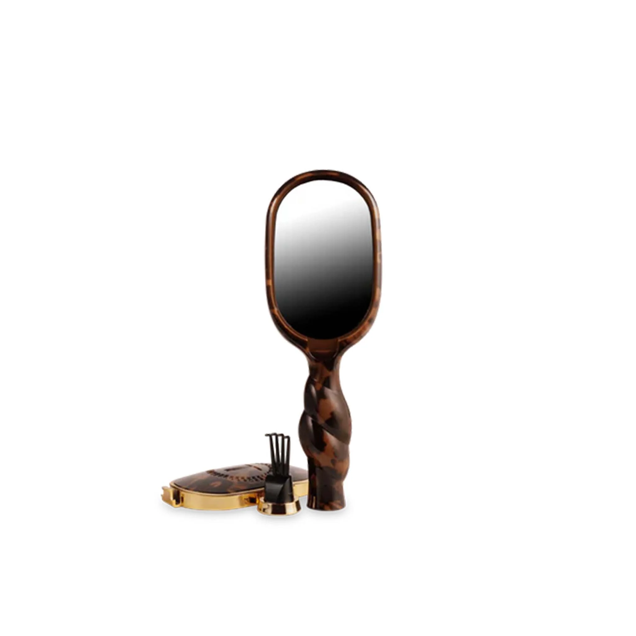 Mini Boar Bristle Hair Brush in Tortoise Shell - Image 8