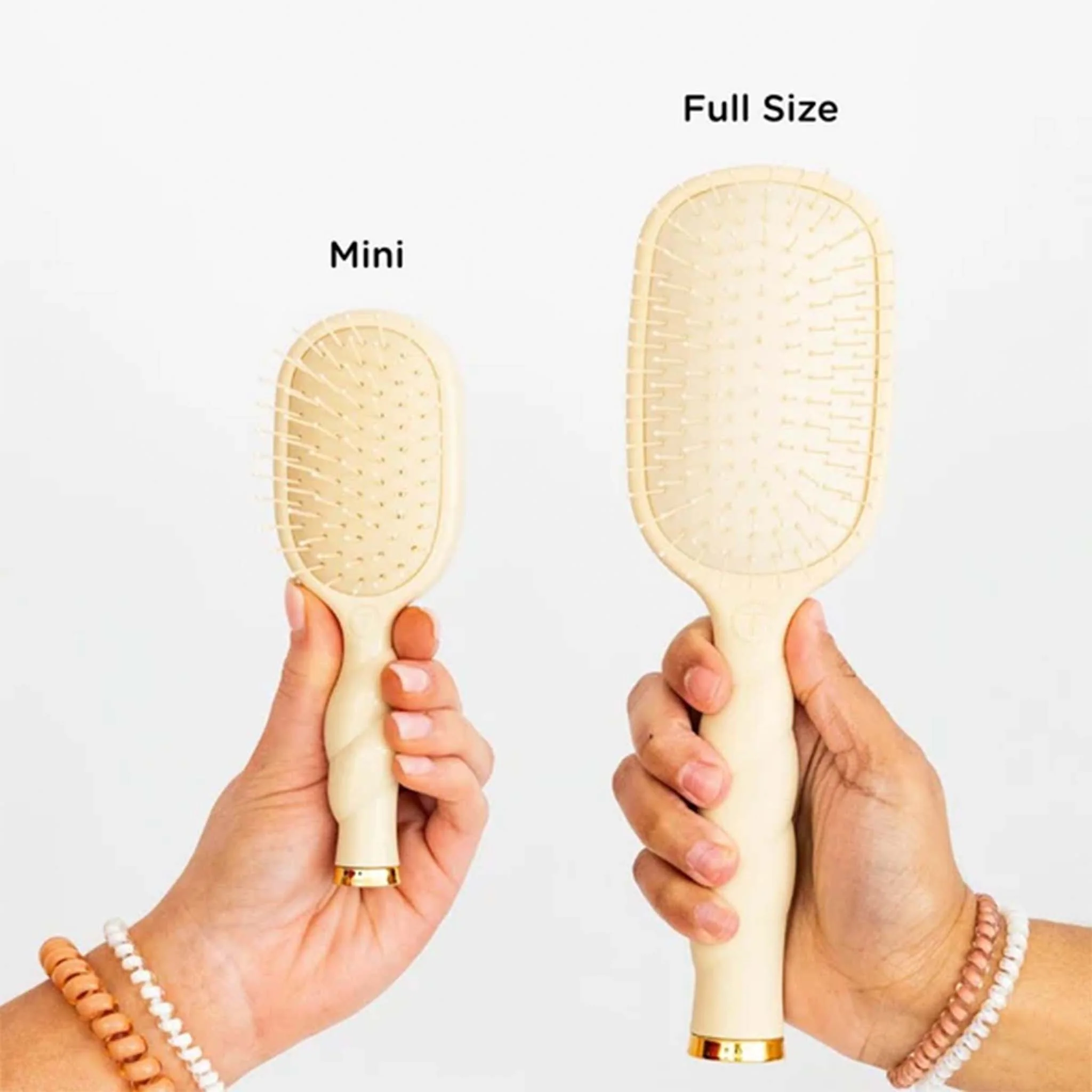 Mini Detangler Hair Brush in Tan - Image 8