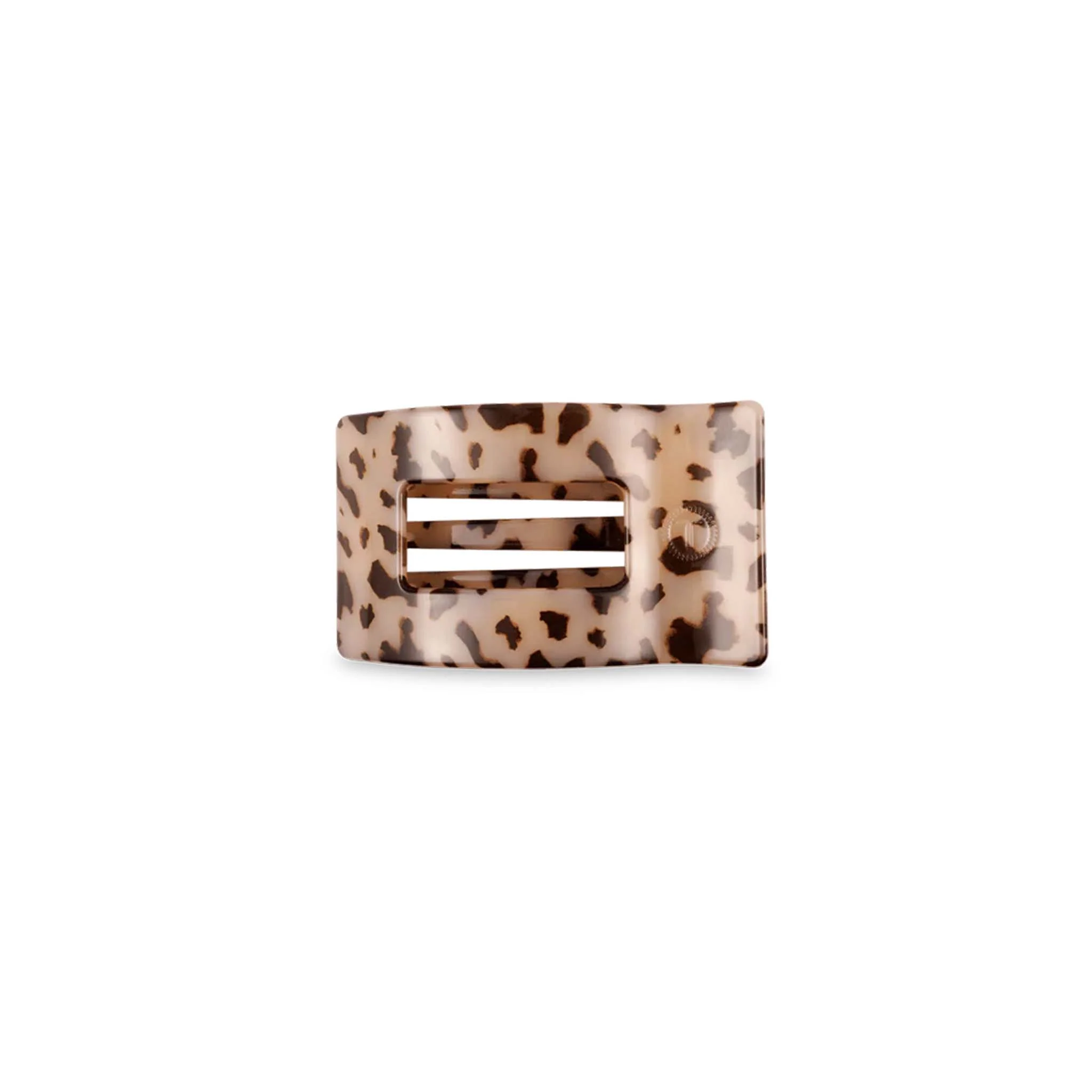 Small Flat Rectangle Hair Clip in Blonde Tortoise - Image 3
