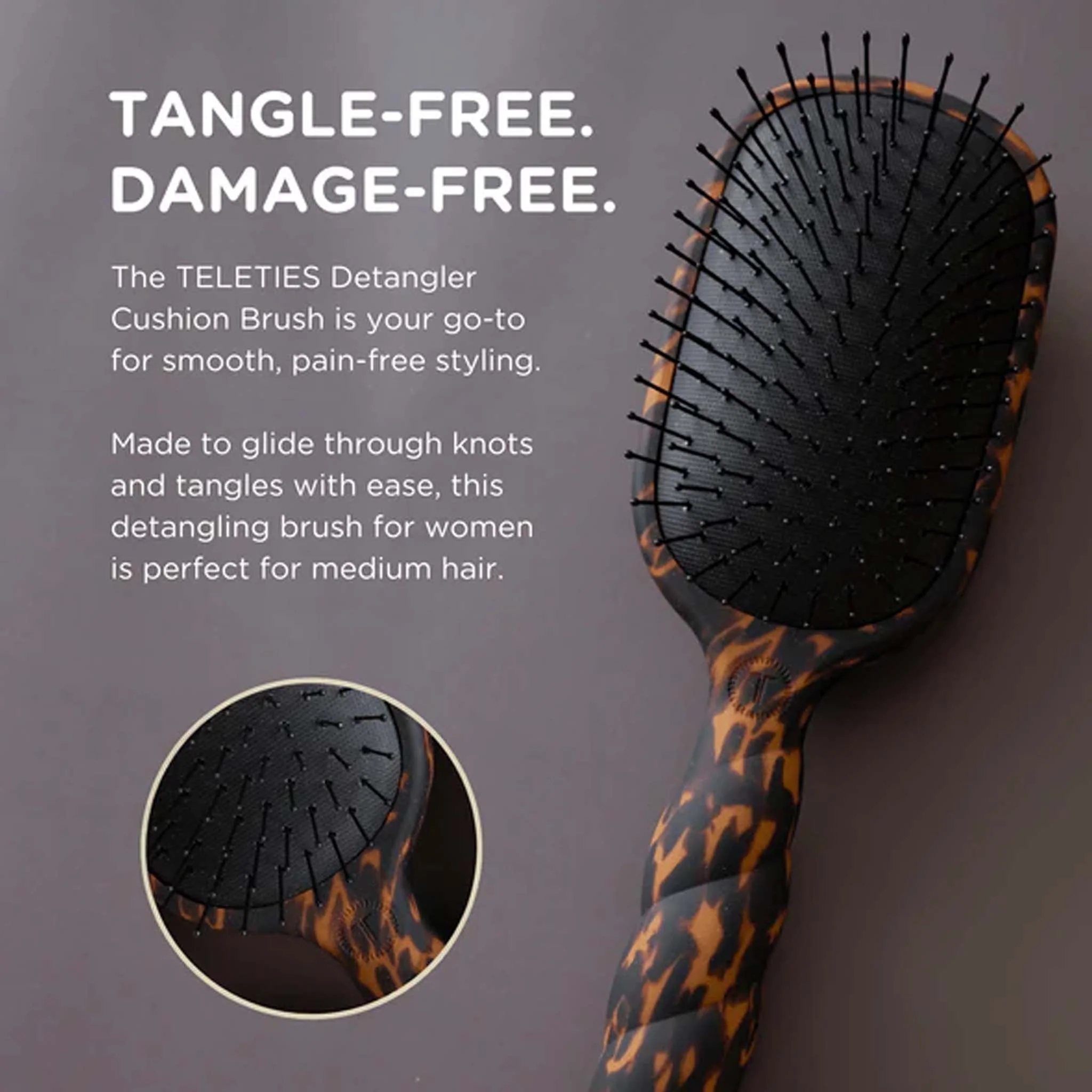 Tortoise Detangler Hairbrush - Image 4