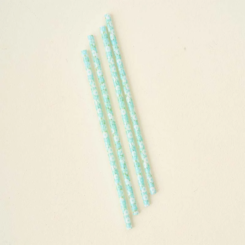 Daisy Craze Aqua 40oz Straw Set
