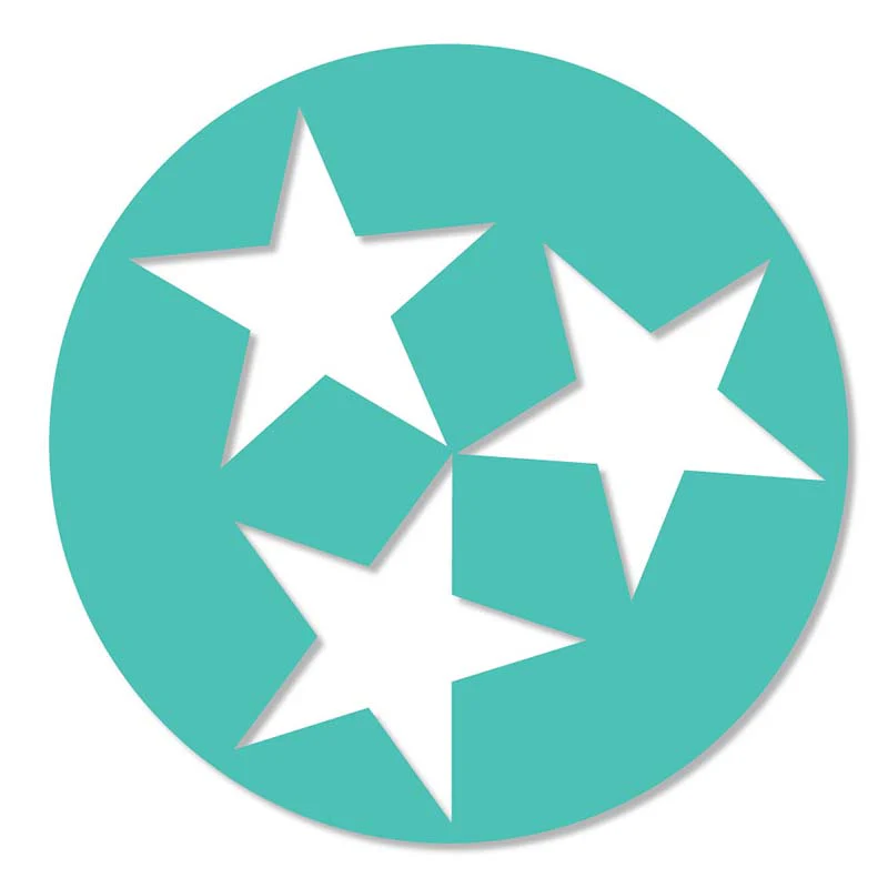Tri-Star 6 inch Decal - Image 3