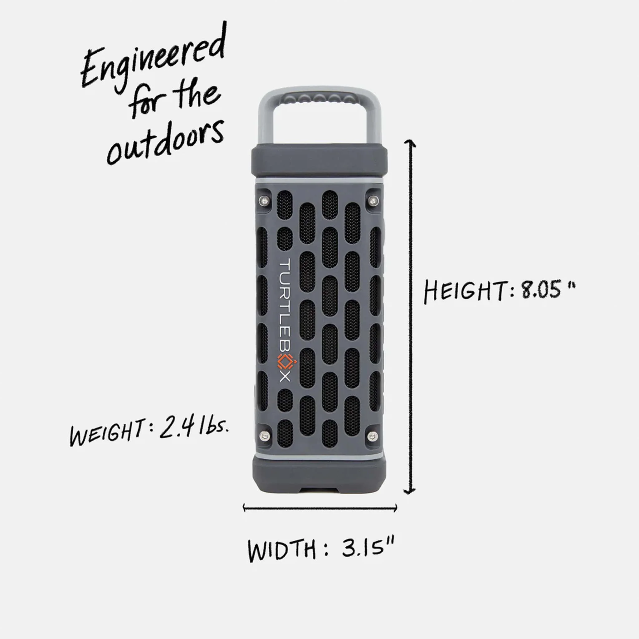 TurtleBox Ranger Portable Speaker in Grey - Image 2