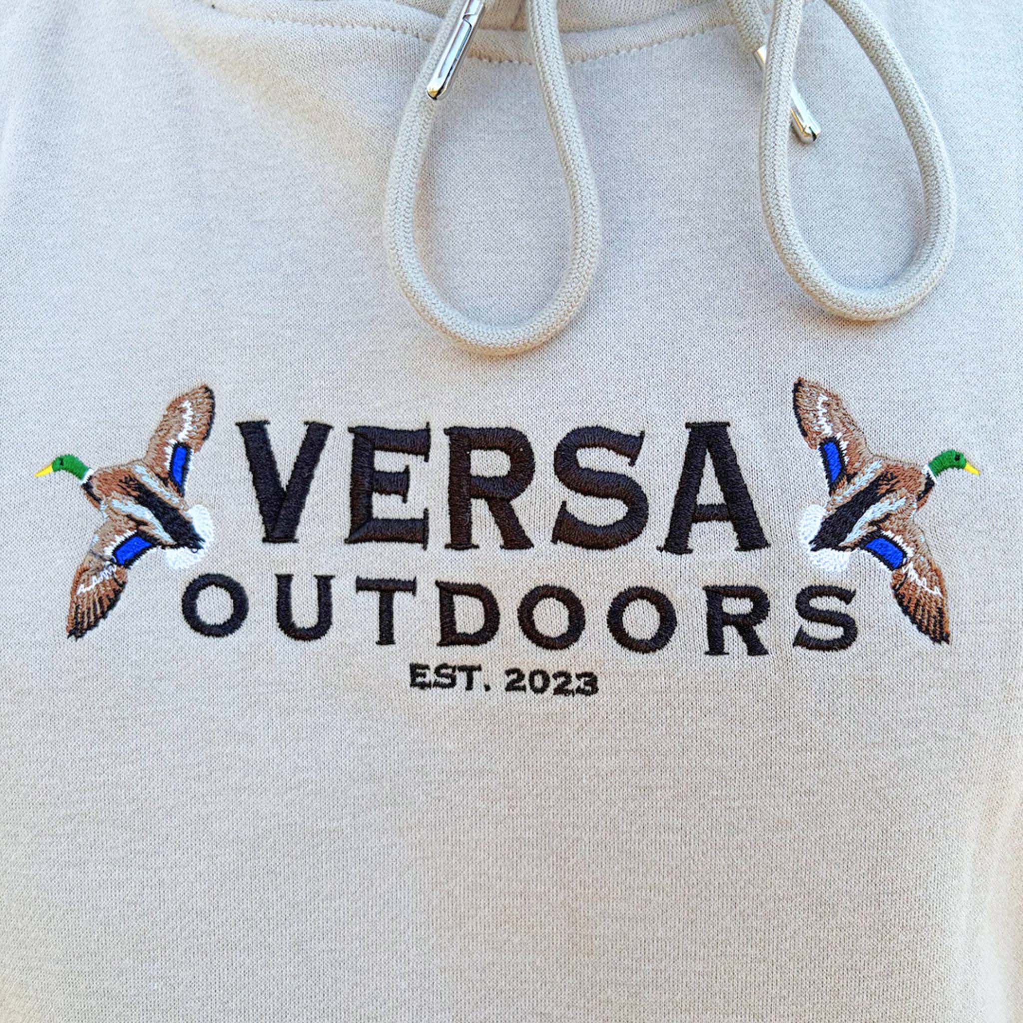 Mallard Embroidered Hoodie in Grey - Image 2